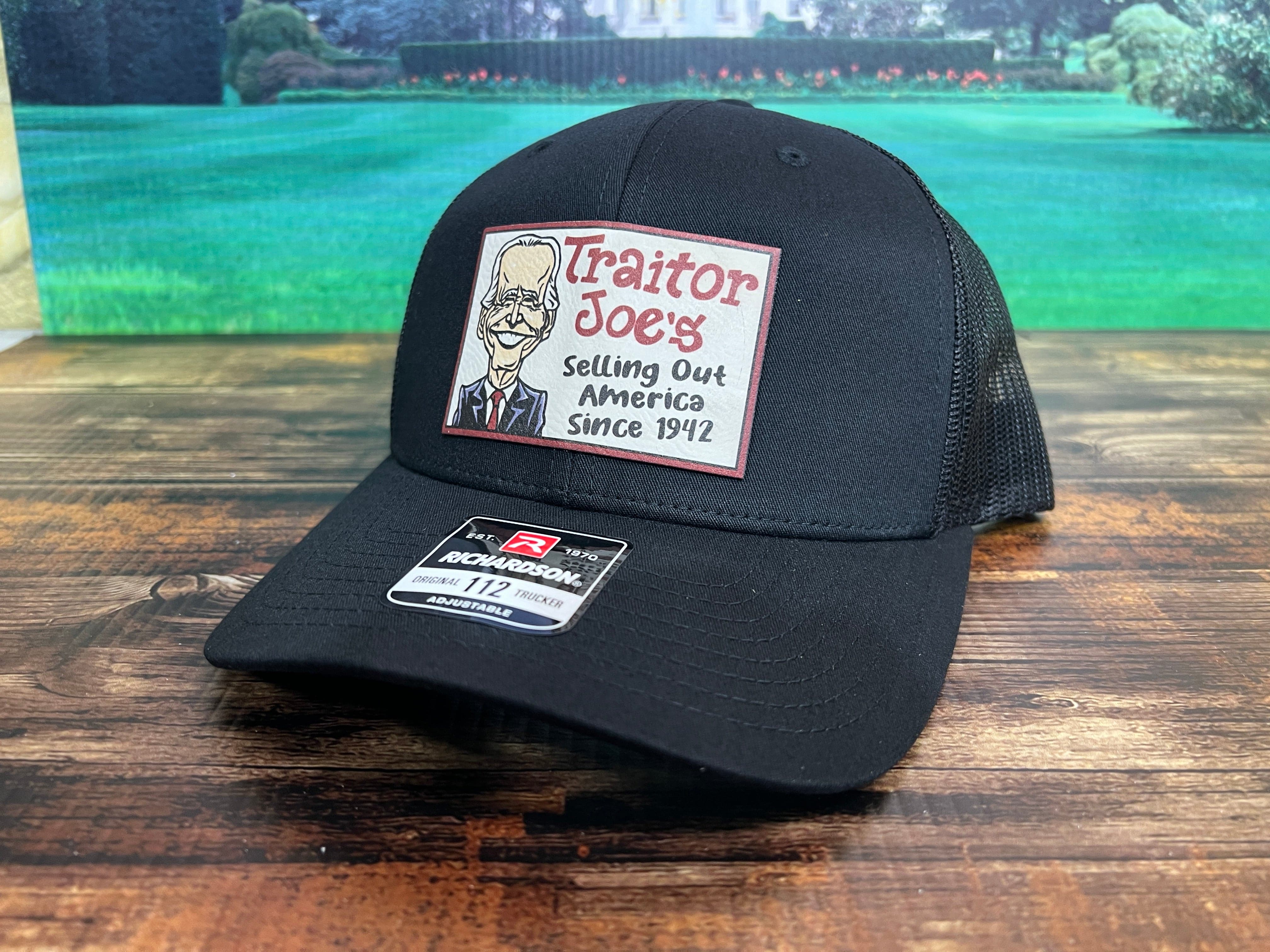 Traitor J’s Trucker Hat UV Printed Premium Leatherette FULL Color Patch on Richardson 112 Trucker Hat. - F5 Custom Designs