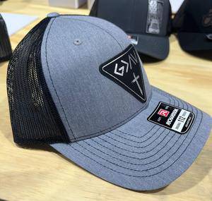 God is Greater Patch Hat on the Richardson 112 Trucker Snap Back Hat. - F5 Custom Designs