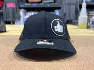 Thumbs Up Patch leatherette on Richardson 112 trucker baseball cap for summer and winter
