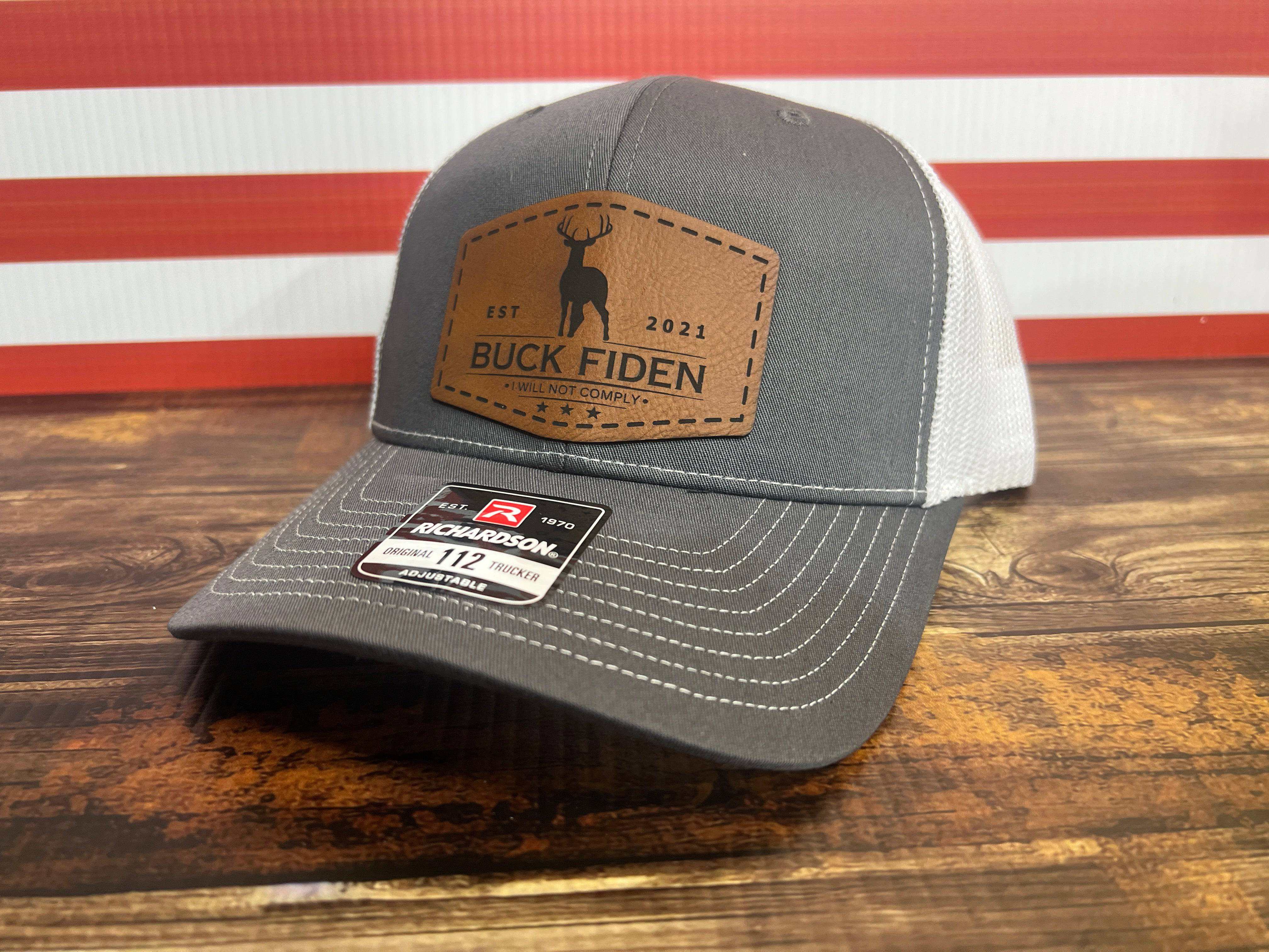 Buck Fiden Hat I Will Not Comply Patch Hat Richardson 112 Trucker Hat - F5 Custom Designs