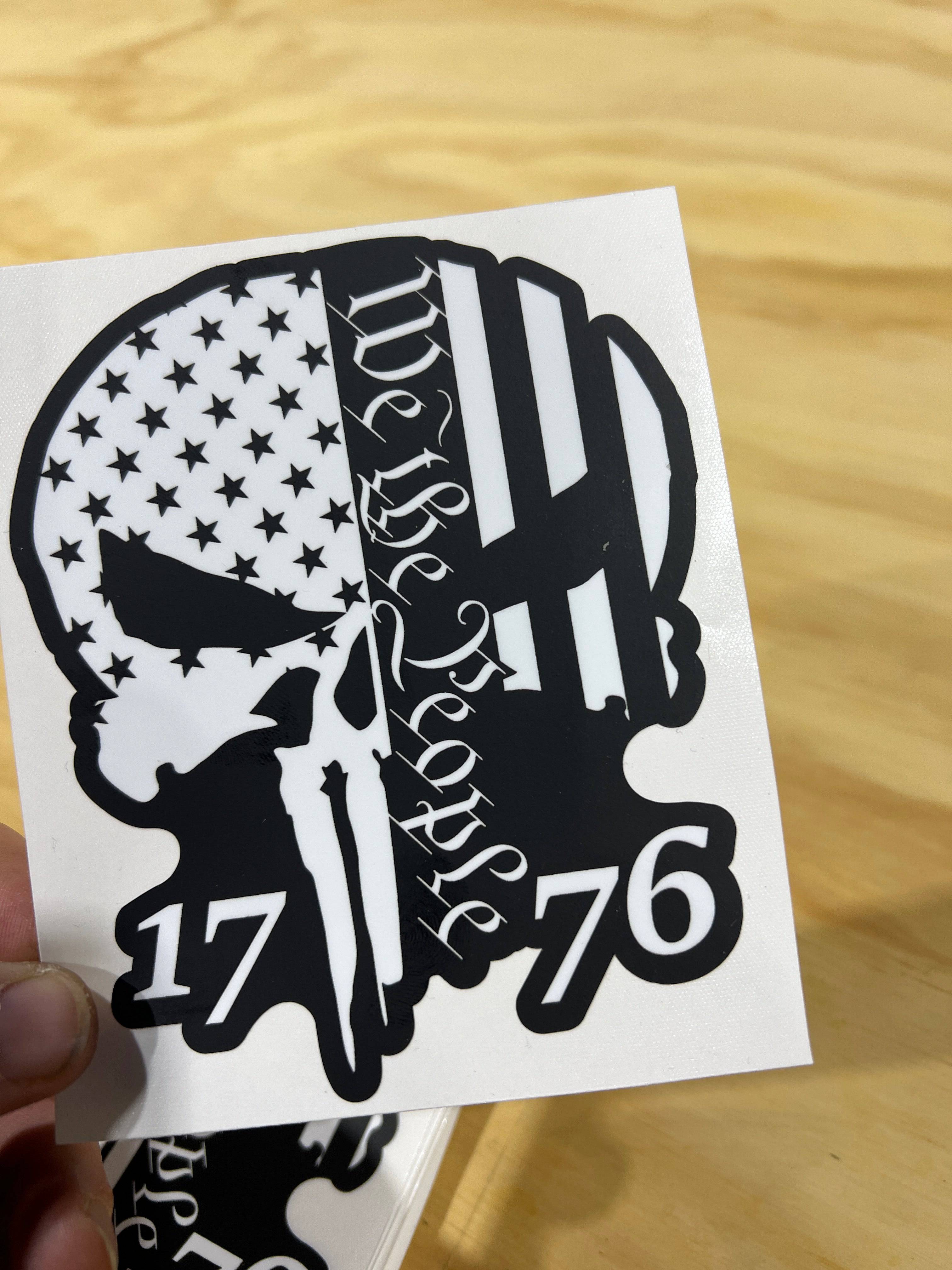 We The People 1776 Punisher Sticker 2pk - F5 Custom Designs
