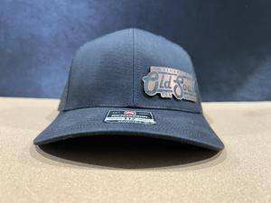Old Soul Living in a New World Copper Patch on Richardson 112 Trucker Hat - Copper Engraved to black - F5 Custom Designs