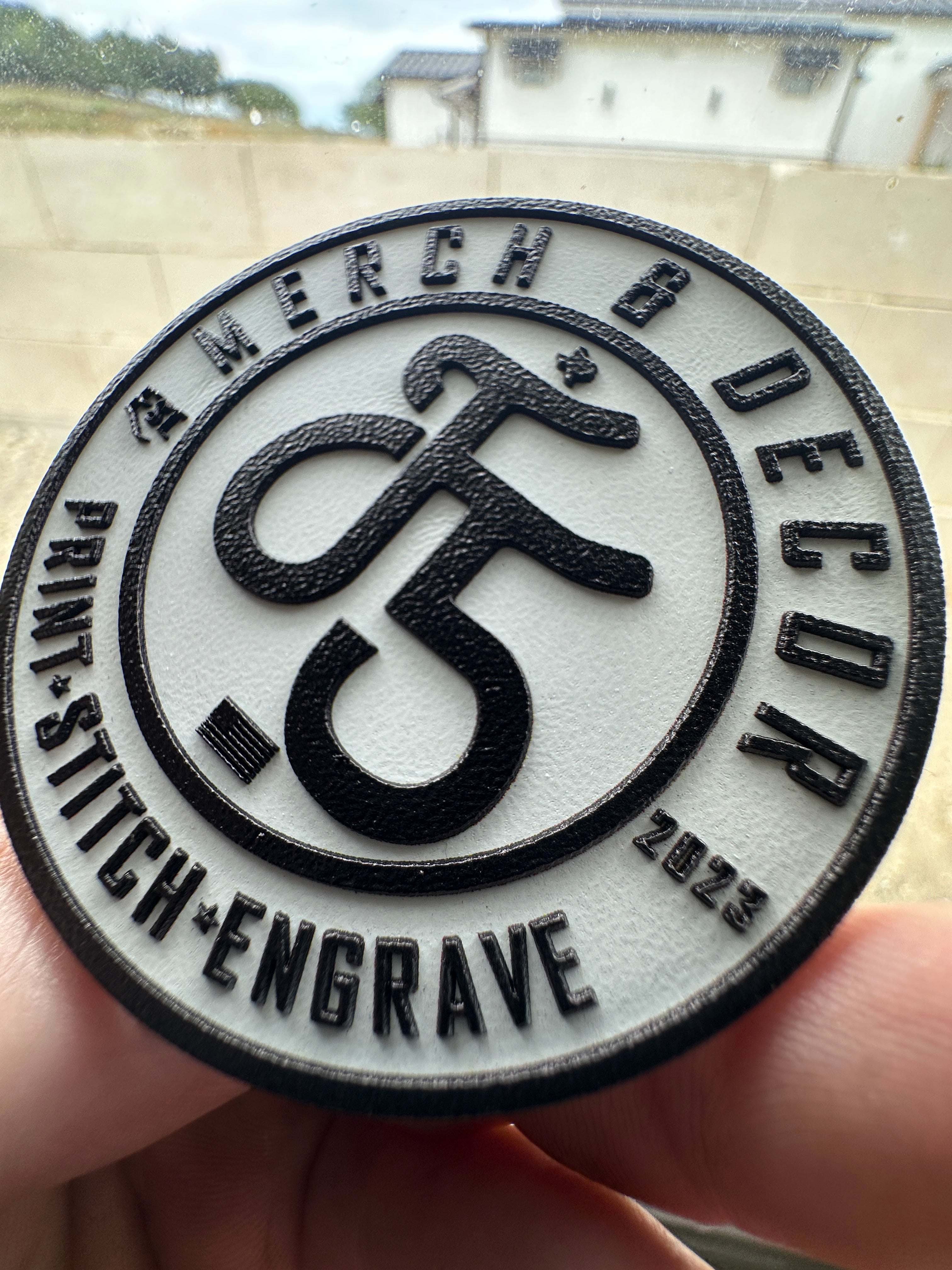 Texture Built UV Printed Leatherette Patch