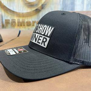 Sh t Show Owner Hat with Premium Leatherette Patch on Richardson 112 Trucker Hat - F5 Custom Designs