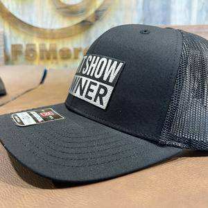 Sh t Show Owner Hat with Premium Leatherette Patch on Richardson 112 Trucker Hat - F5 Custom Designs