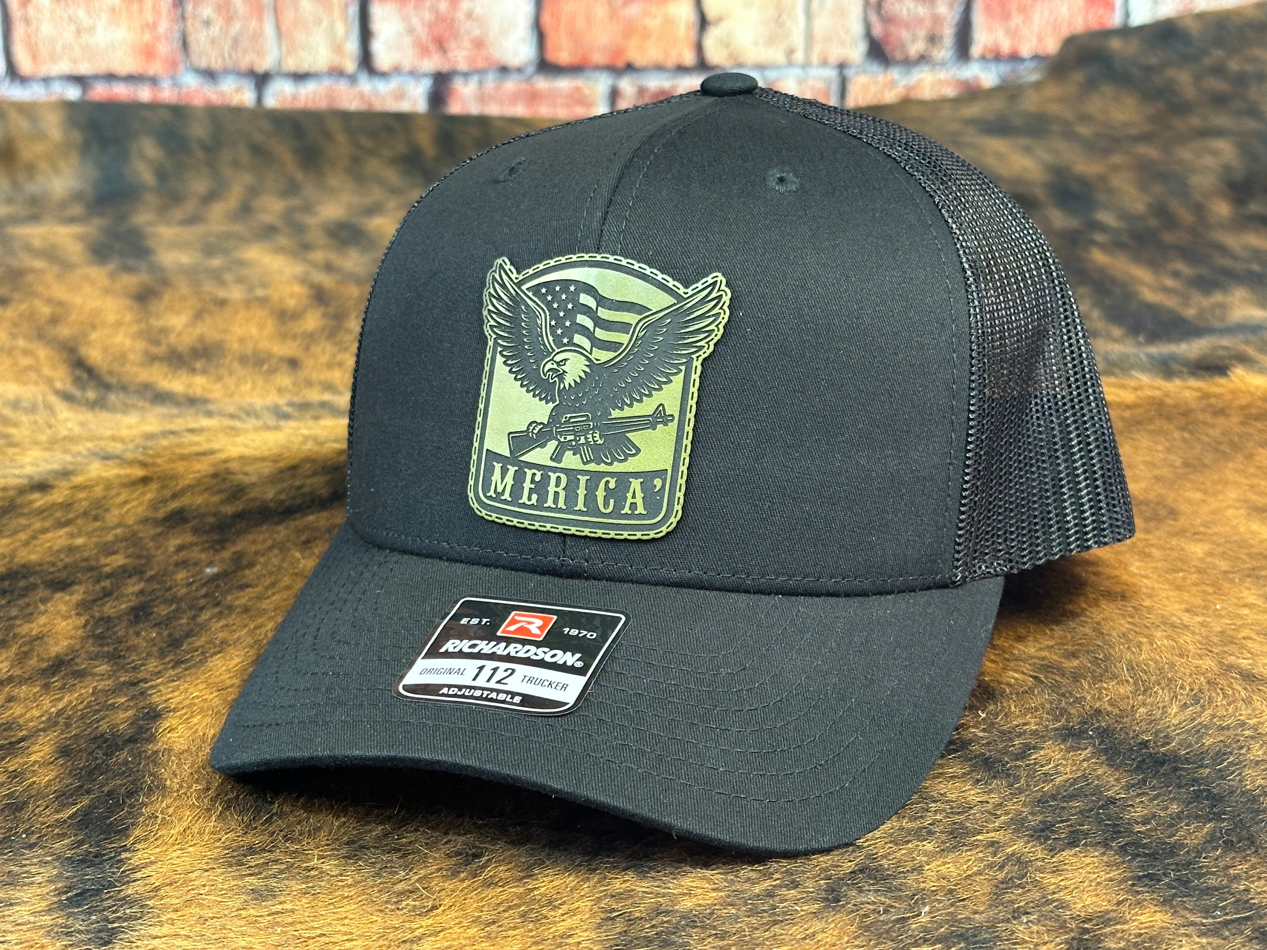 Merica Hat Custom Patch Hat Snapback Trucker Hat Funny Hat for Men