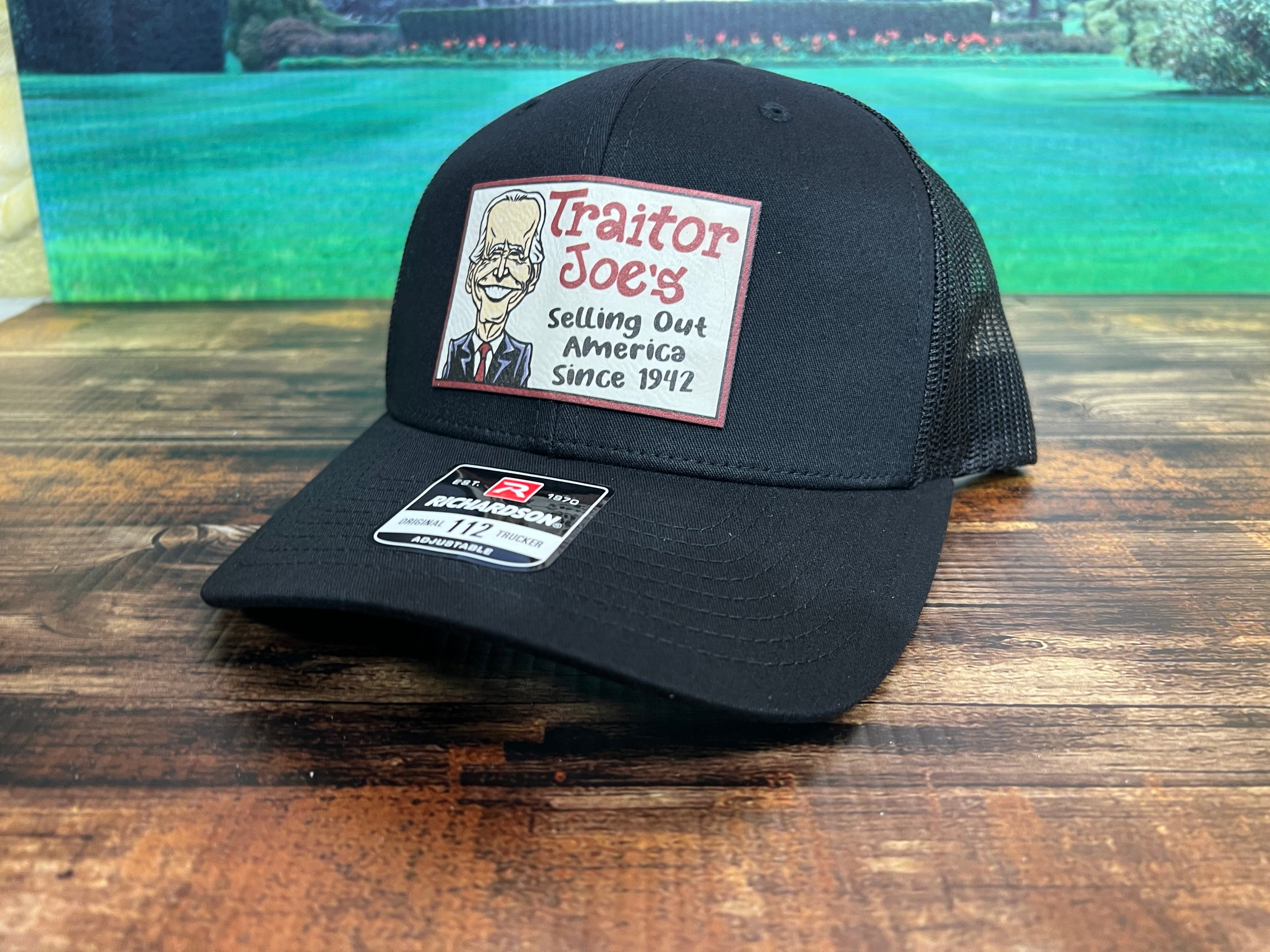 Traitor J’s Trucker Hat UV Printed Premium Leatherette FULL Color Patch on Richardson 112 Trucker Hat. - F5 Custom Designs