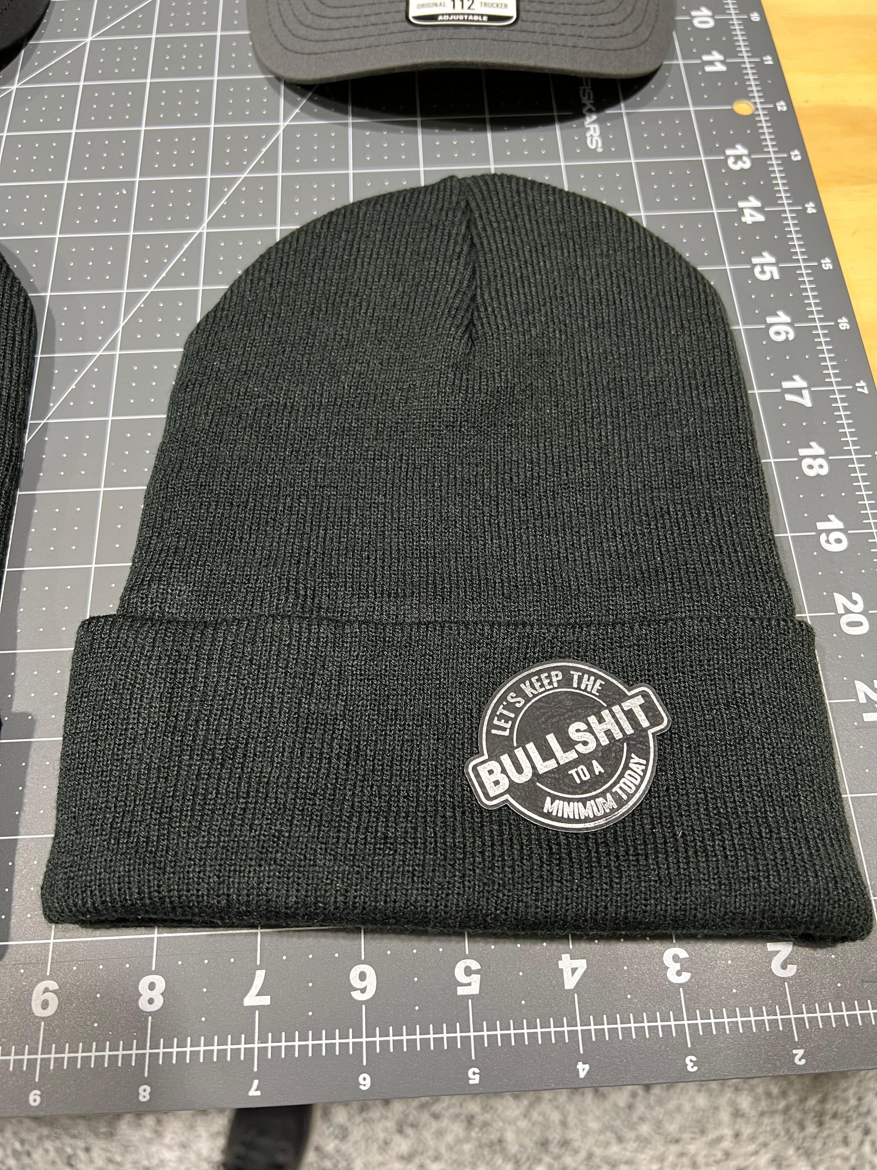 Keep The Bullshit to a Minimum Patch Hat + Beanie Bundle - Richardson 112 Trucker Hat - F5 Custom Designs