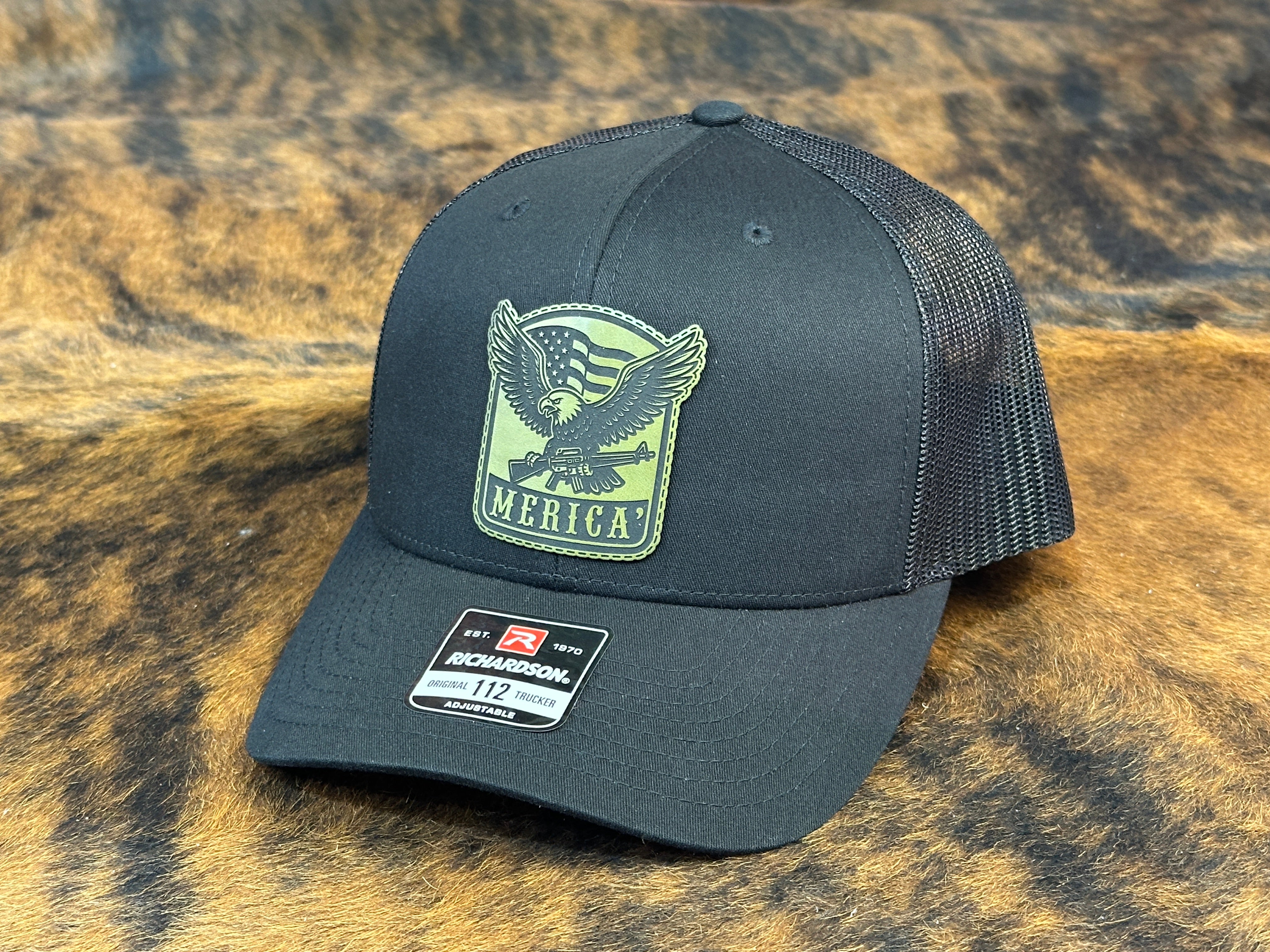 Merica Hat Custom Patch Hat Snapback Trucker Hat Funny Hat for Men