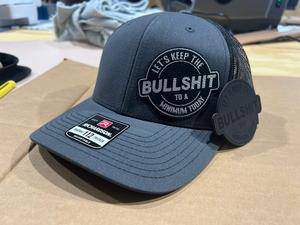 BS Patch Hat with Premium Leatherette on a Richardson 112 SnapBack Custom Patch Hat - F5 Custom Designs