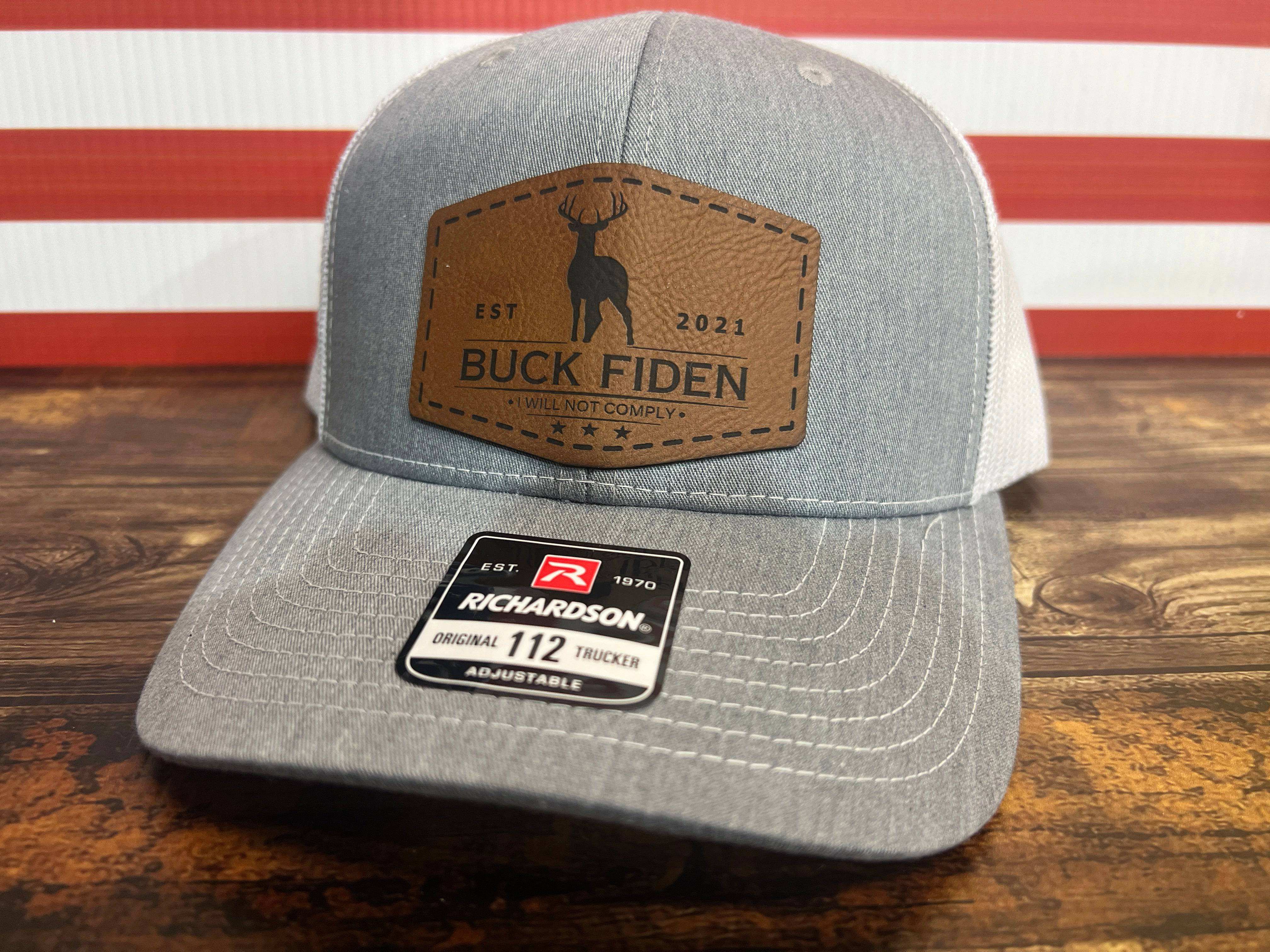 Buck Fiden Hat I Will Not Comply Patch Hat Richardson 112 Trucker Hat - F5 Custom Designs