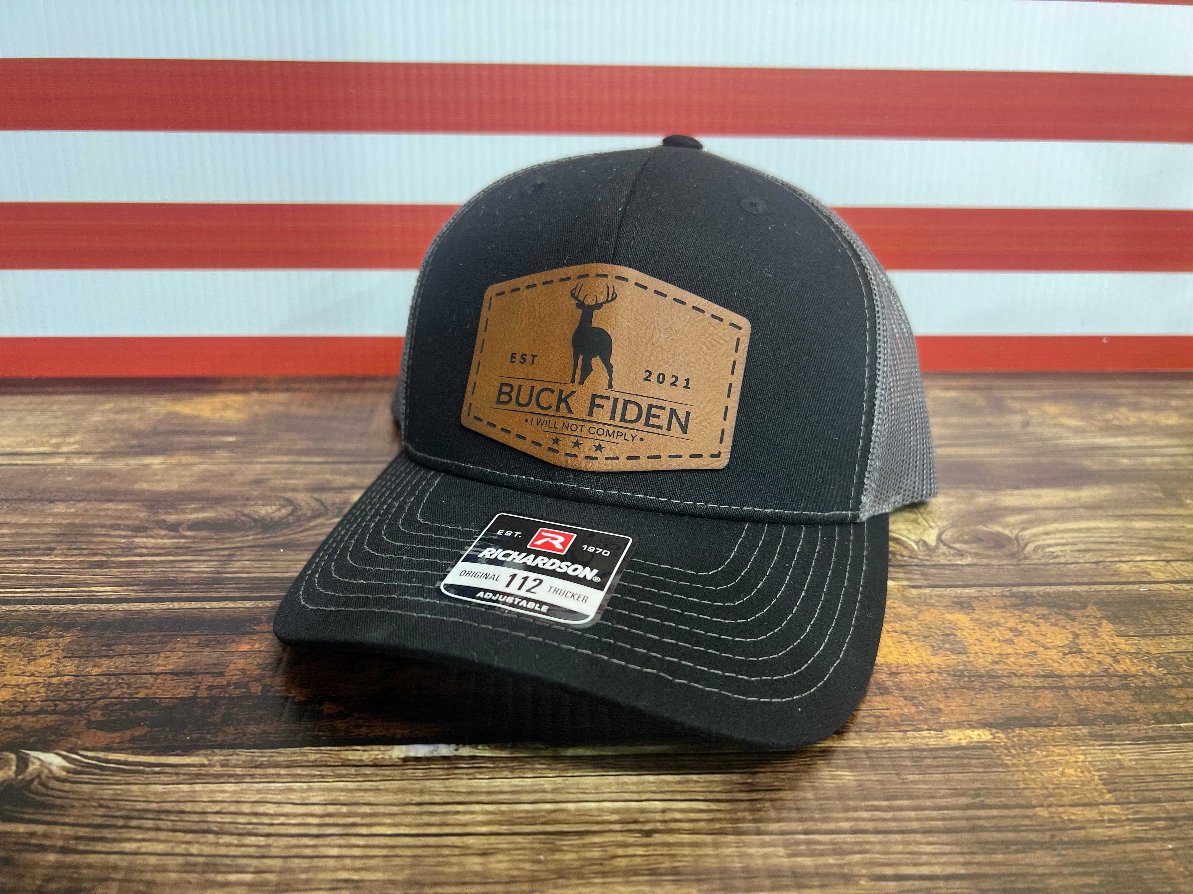 Buck Fiden Hat I Will Not Comply Patch Hat Richardson 112 Trucker Hat - F5 Custom Designs