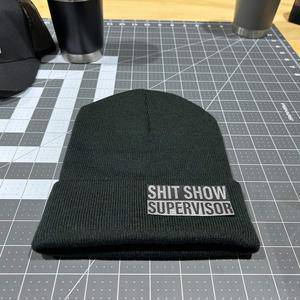 Hat + Beanie + 20 oz Tumbler Bundle - Shit Show Supervisor Design on all 3 Items - F5 Custom Designs