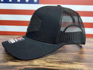 Blue Collar American Hat Design on a Richardson 112 Trucker Hat. - F5 Custom Designs
