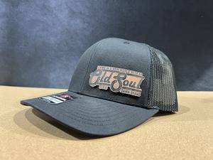 Old Soul Living in a New World Copper Patch on Richardson 112 Trucker Hat - Copper Engraved to black - F5 Custom Designs