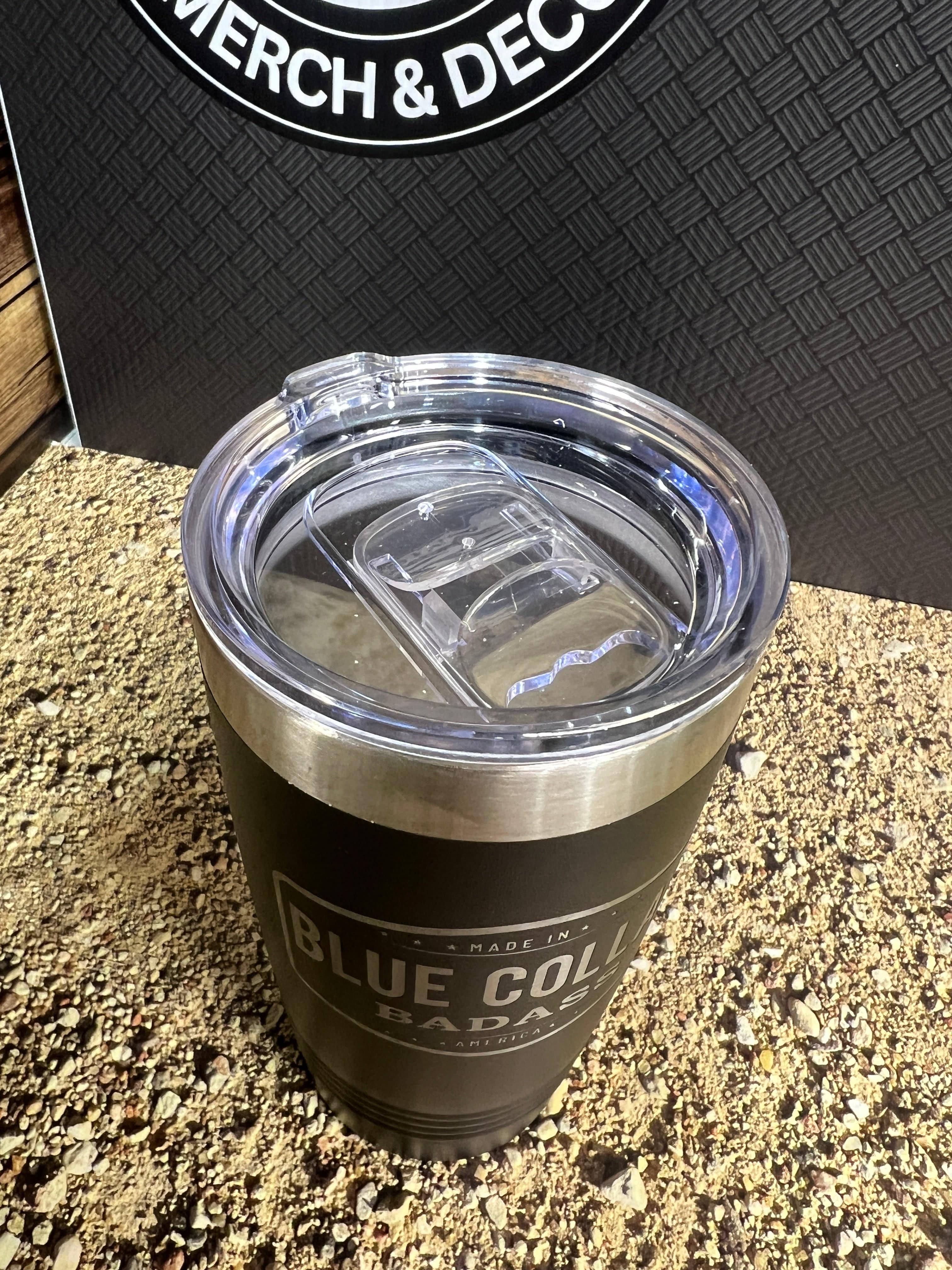 Blue Collar Badass - Made in America 20 oz Tumbler - Stainless Steel Polar Camel Tumbler - F5 Custom Designs