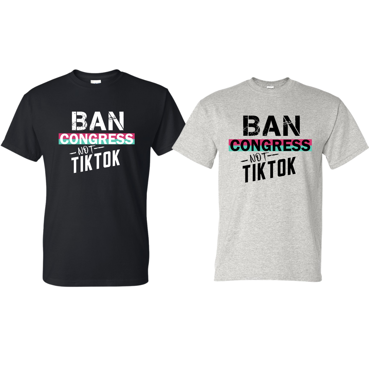 Ban Congress not Tiktok T-Shirt DryBlend Moisture Wicking TShirt Patriotic Shirt Adult Tee Genx Crewneck - F5 Custom Designs
