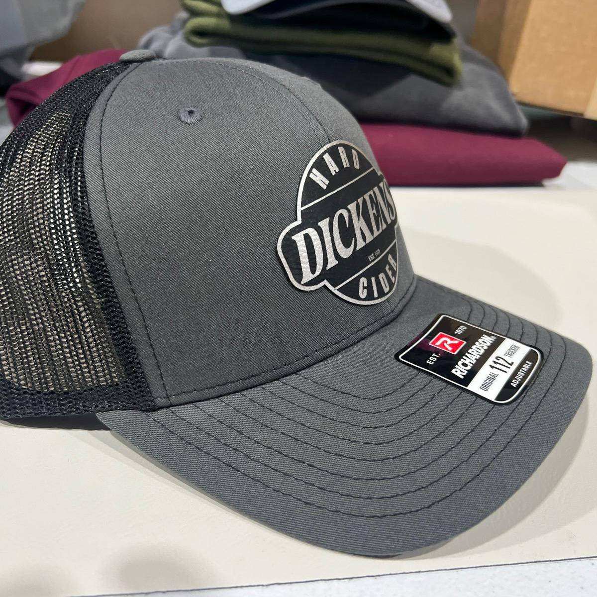 Dickens Hard Cider Hat on Richardson 112 Trucker Snapback Hat - F5 Custom Designs