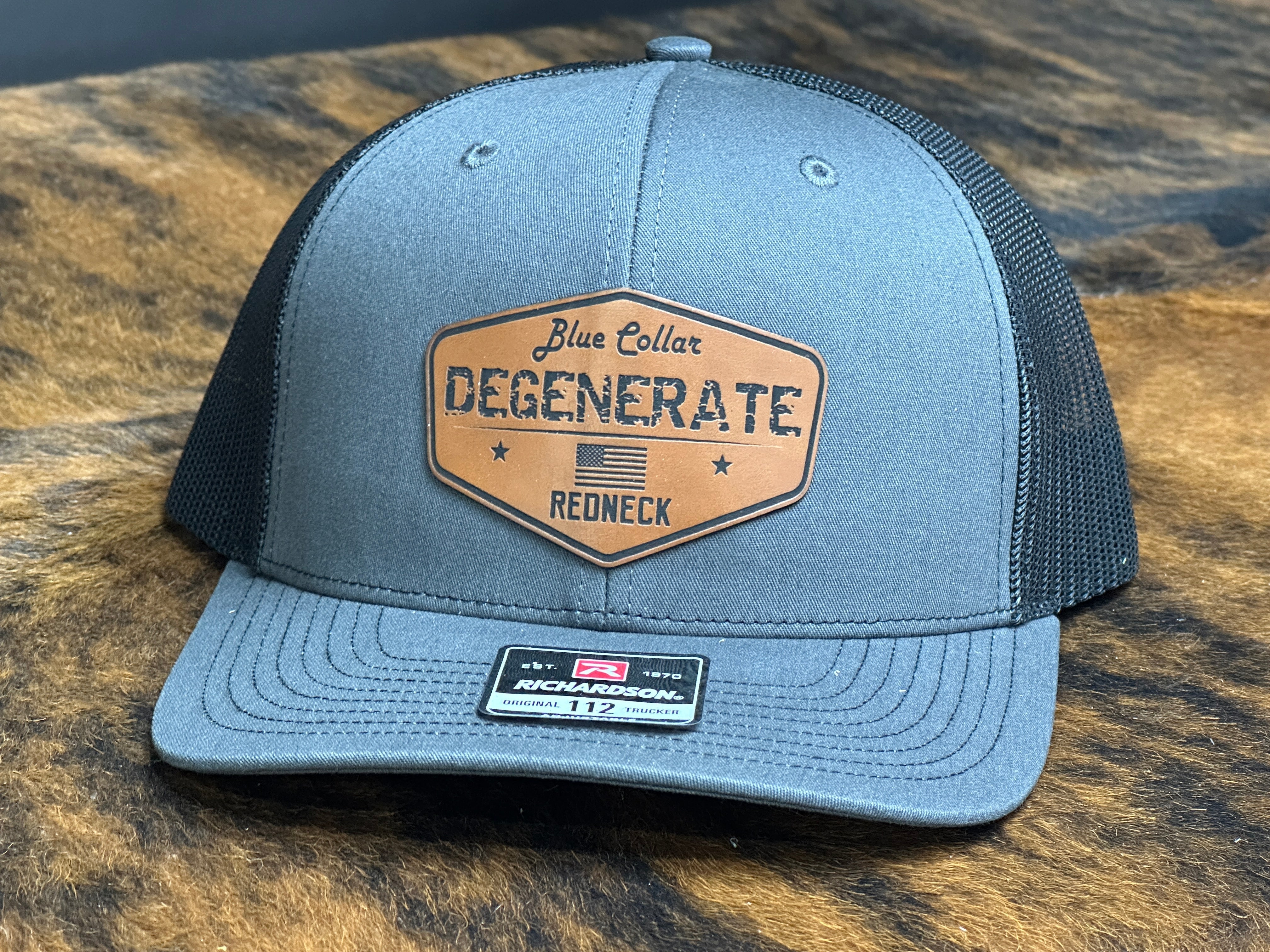Blue Collar Degenerate Leather Patch Hat