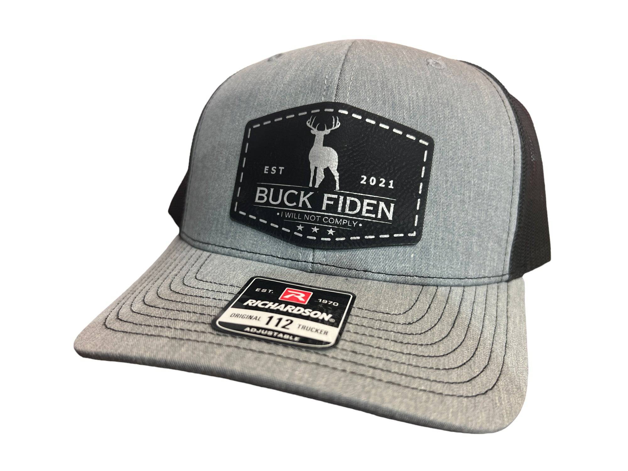 Buck Fiden Hat I Will Not Comply Patch Hat Richardson 112 Trucker Hat - F5 Custom Designs