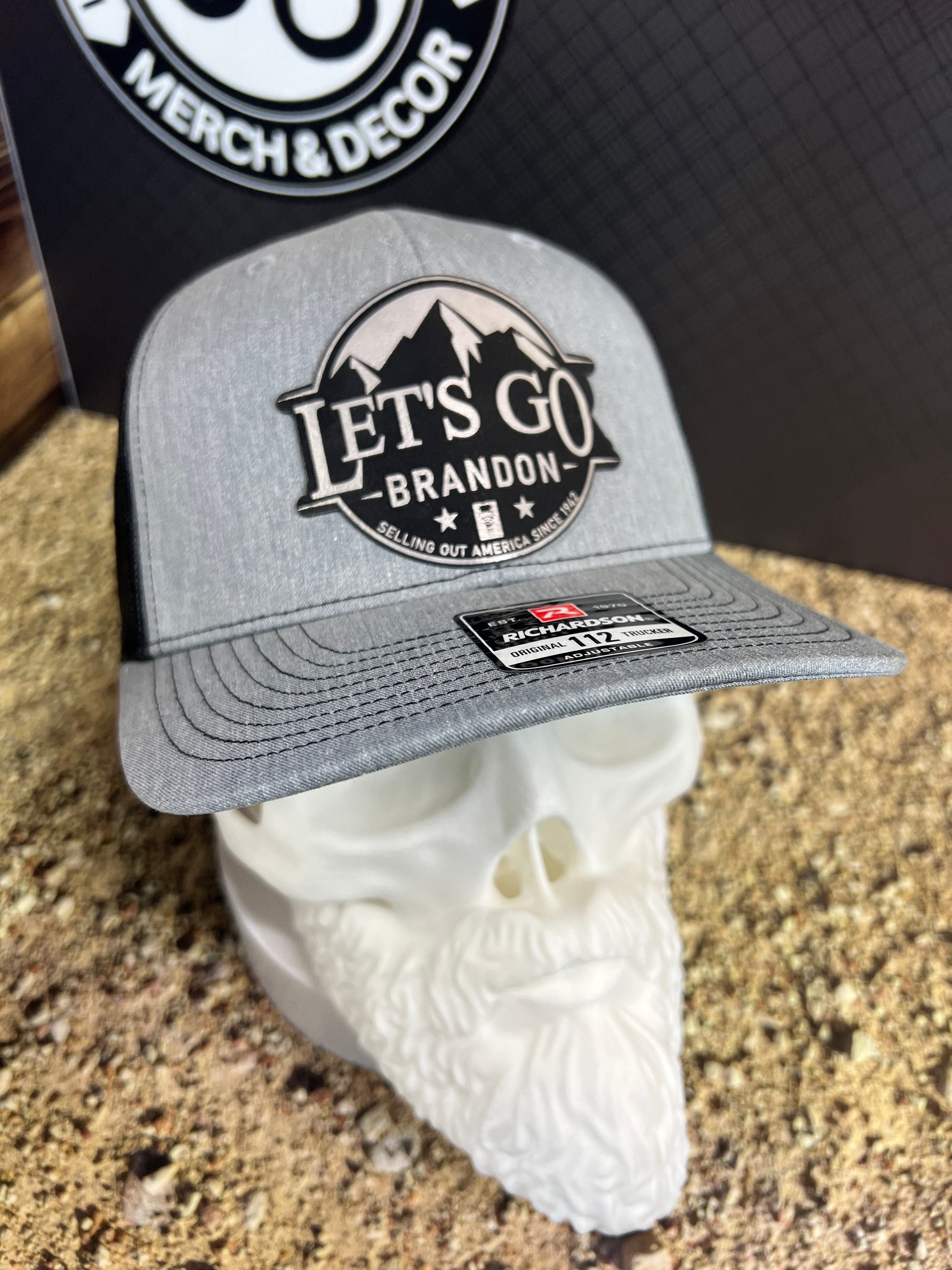 Let’s Go Brandon Hat Design on a Richardson 112 Trucker Hat Custom Hats for Americans - F5 Custom Designs