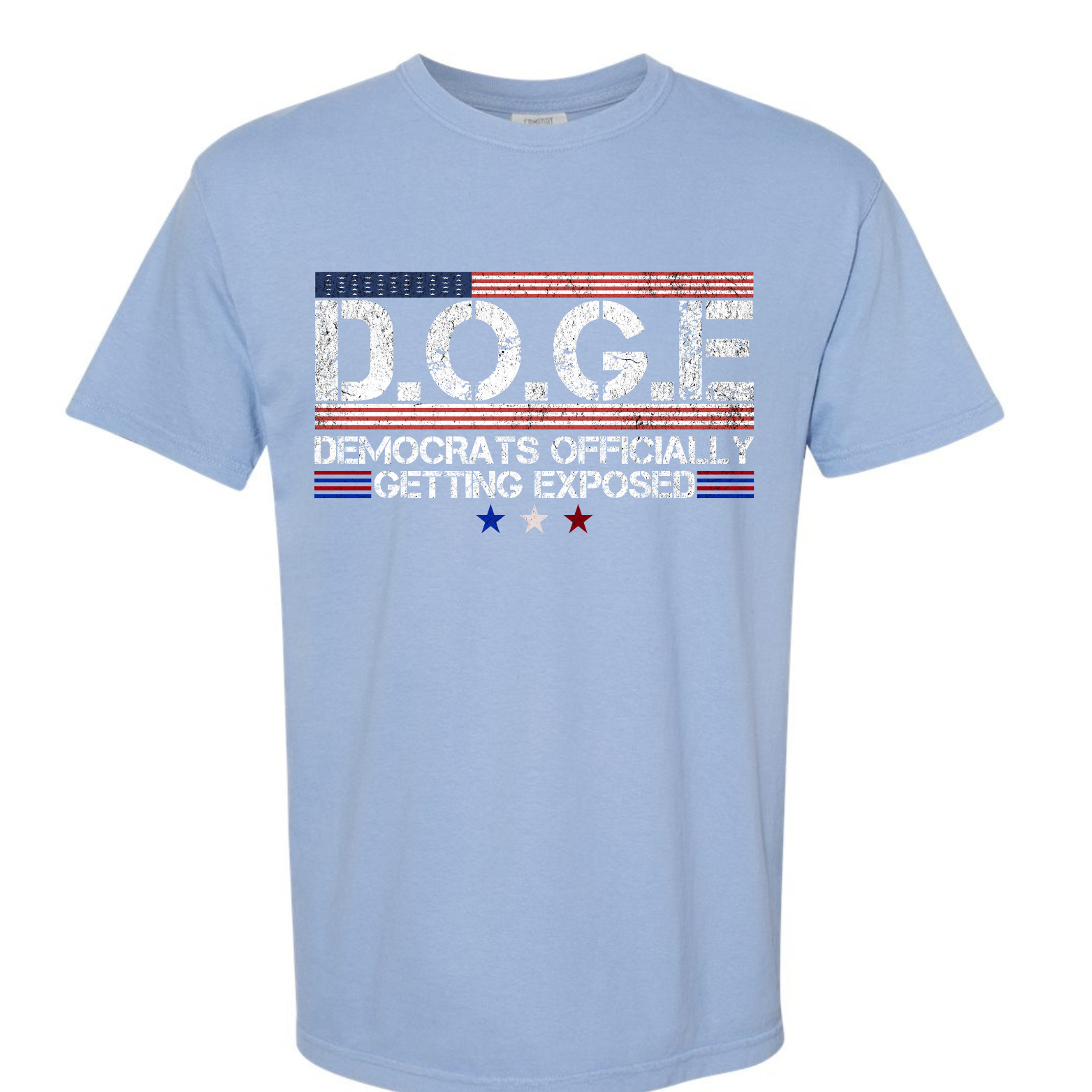 Doge Shirt – Democrats Officially Getting Exposed Cotton Poly Dry Blend DOGE T-Shirt Great MAGA GIft Genx Unisex
