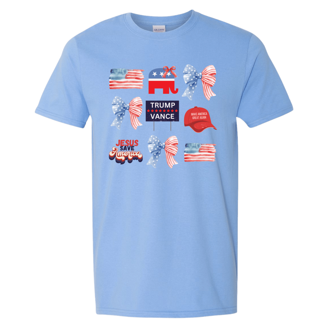 MAGA Coquette Trump 2024 DryBlend moisture-wicking women's T-shirt with premium graphic design