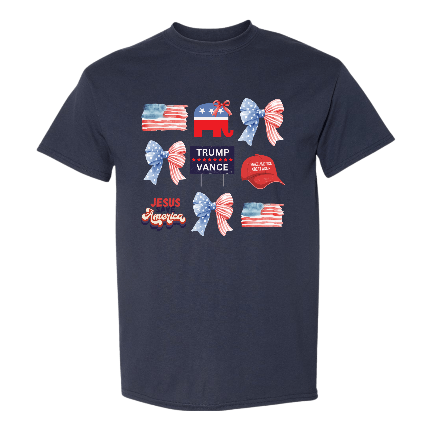 MAGA Coquette Trump 2024 T-Shirt Dryblend T-Shirt Womenswear Shirt GenX Shirt - F5 Custom Designs