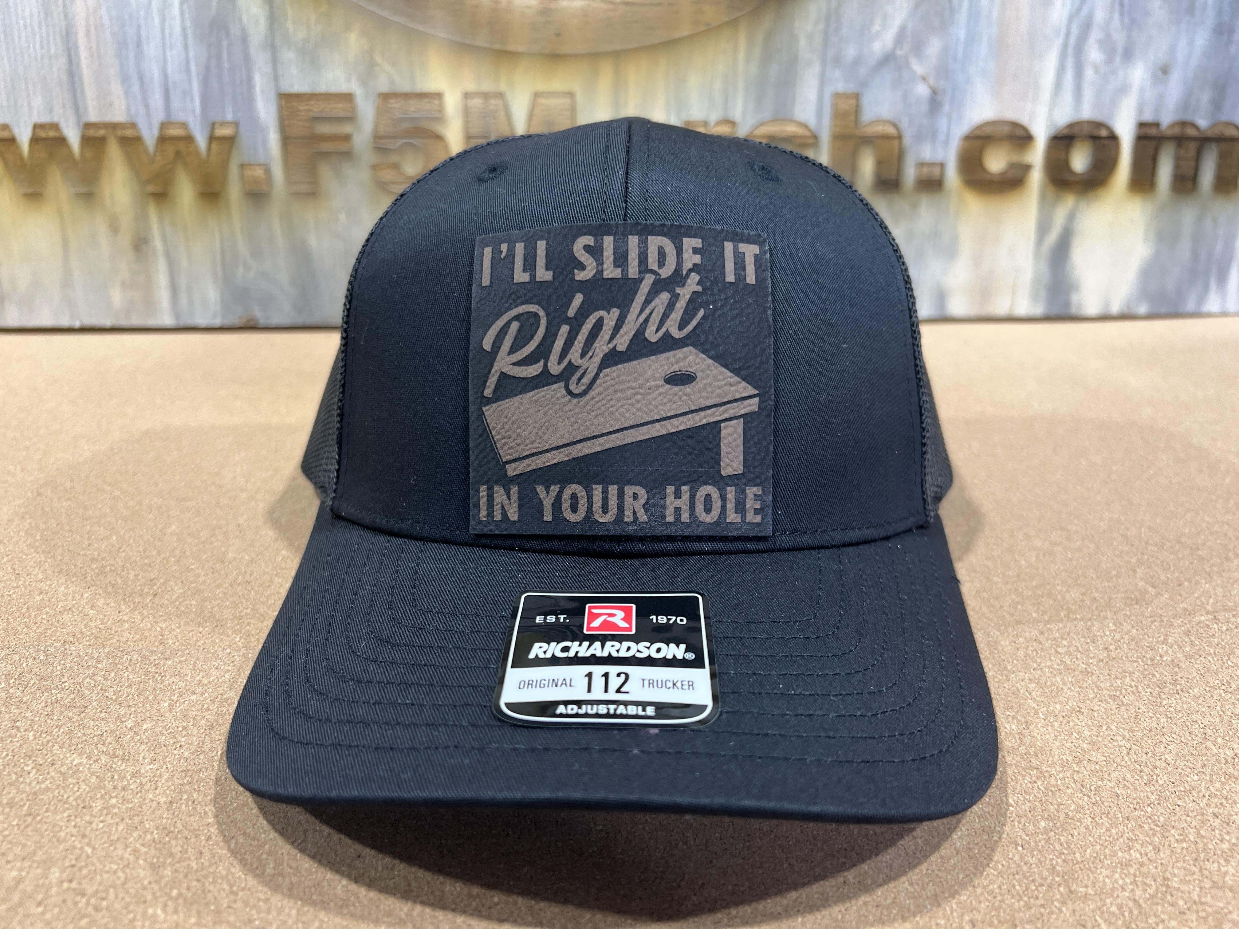 Cornhole Funny Patch on a Richardson 112 Trucker Hat Baseball Cap Summer Winter - F5 Custom Designs