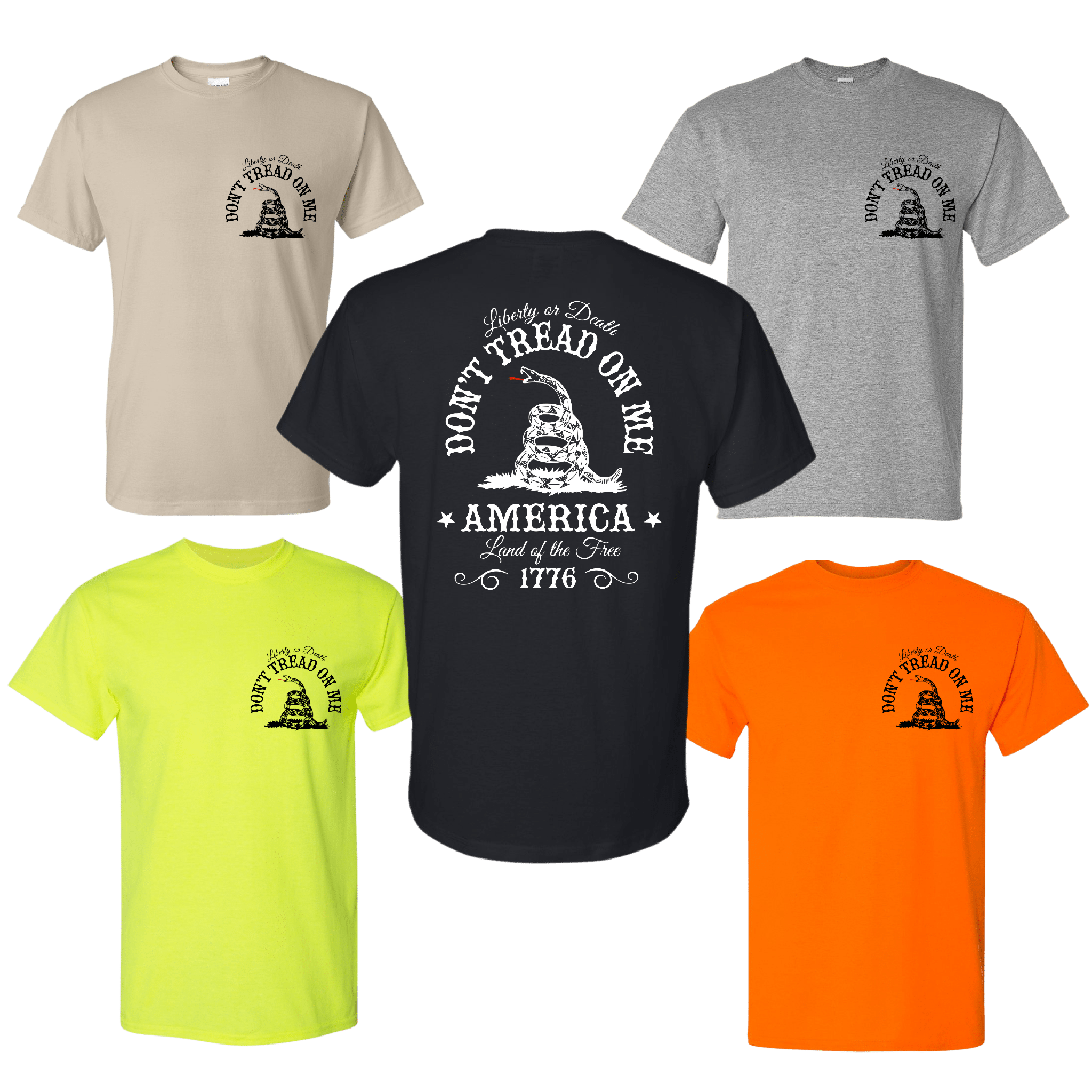 Don't Tread on Me T-Shirt - DryBlend Moisture Wicking High Quality TShirt Adult Tee Genx (Copy) - F5 Custom Designs