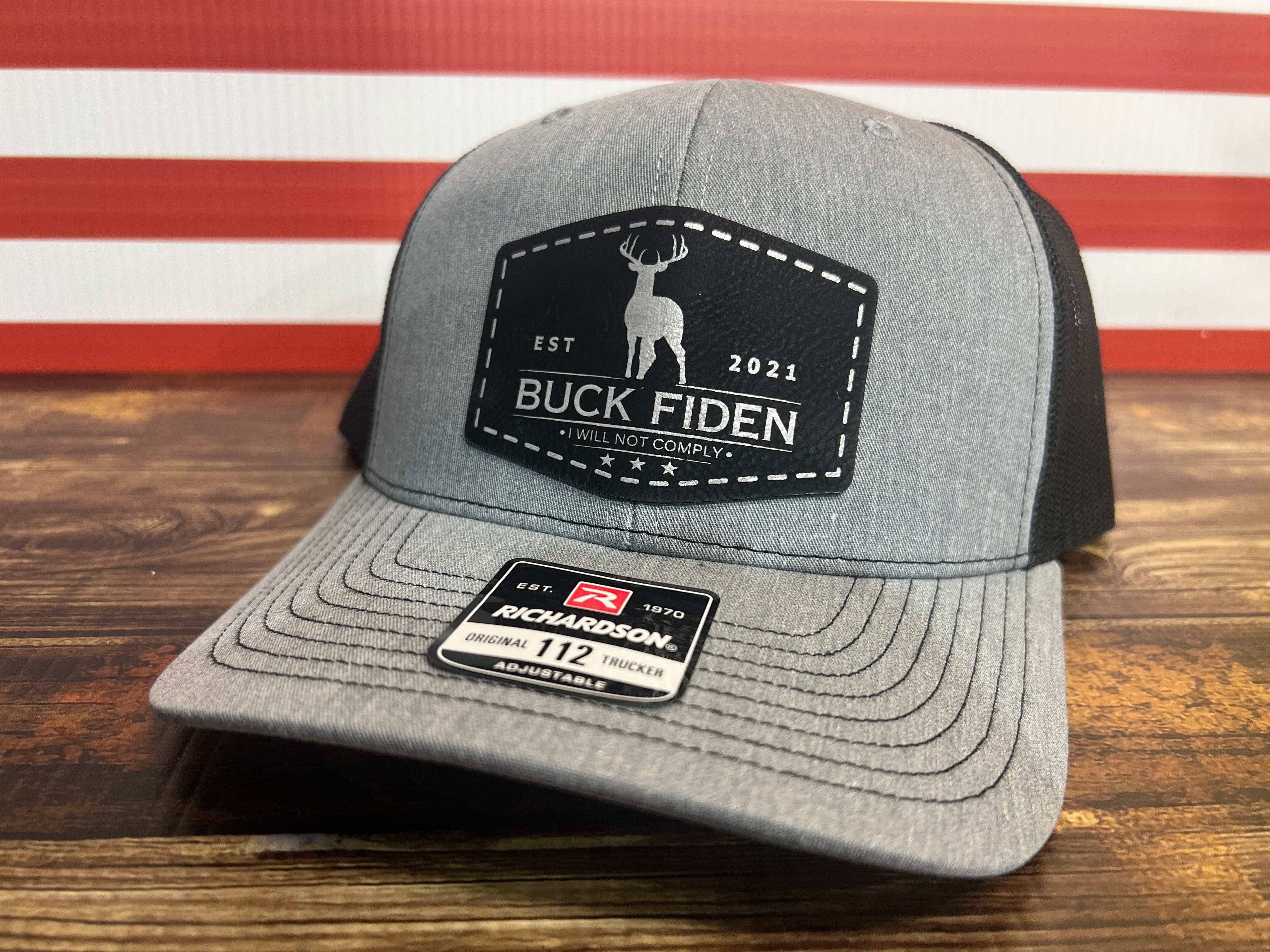 Buck Fiden Hat I Will Not Comply Patch Hat Richardson 112 Trucker Hat - F5 Custom Designs