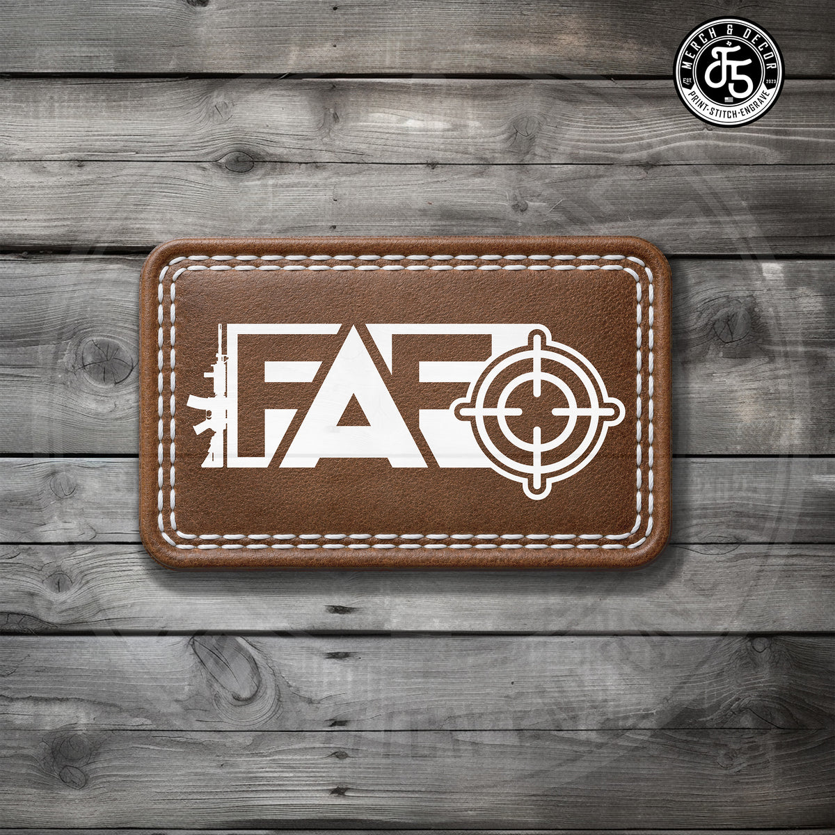UV Printed FAFO patch with target integrated into the design