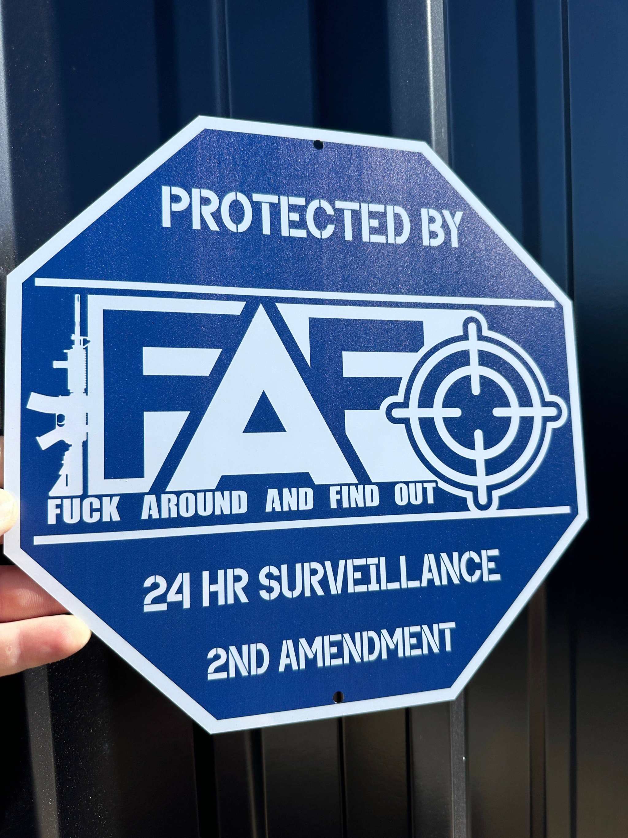 FAFO Security Sign FAFO Security Sign - F Around and Find Out Sign with Stake | Protected by Fuck Around - F5 Custom Designs