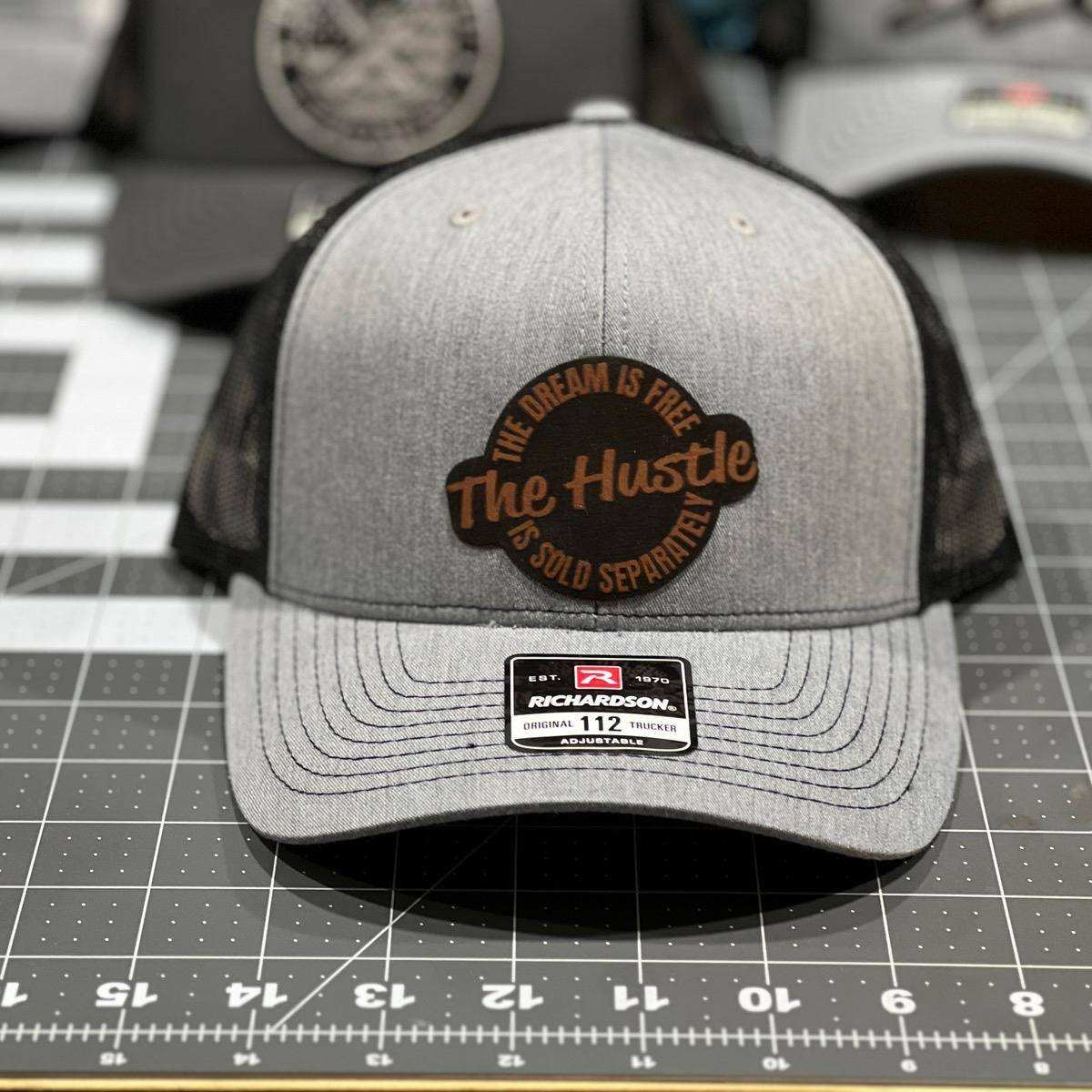 Hustle Patch Hat with leatherette patch on Richardson 112 Trucker Hat - product image 2