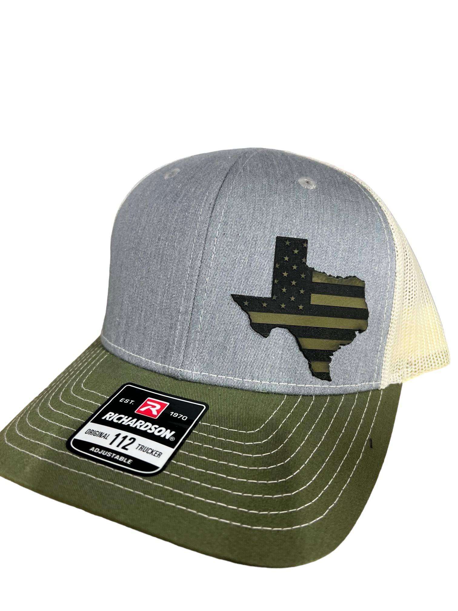 Texas Flag Hat leatherette patch on Richardson 112 snapback cap
