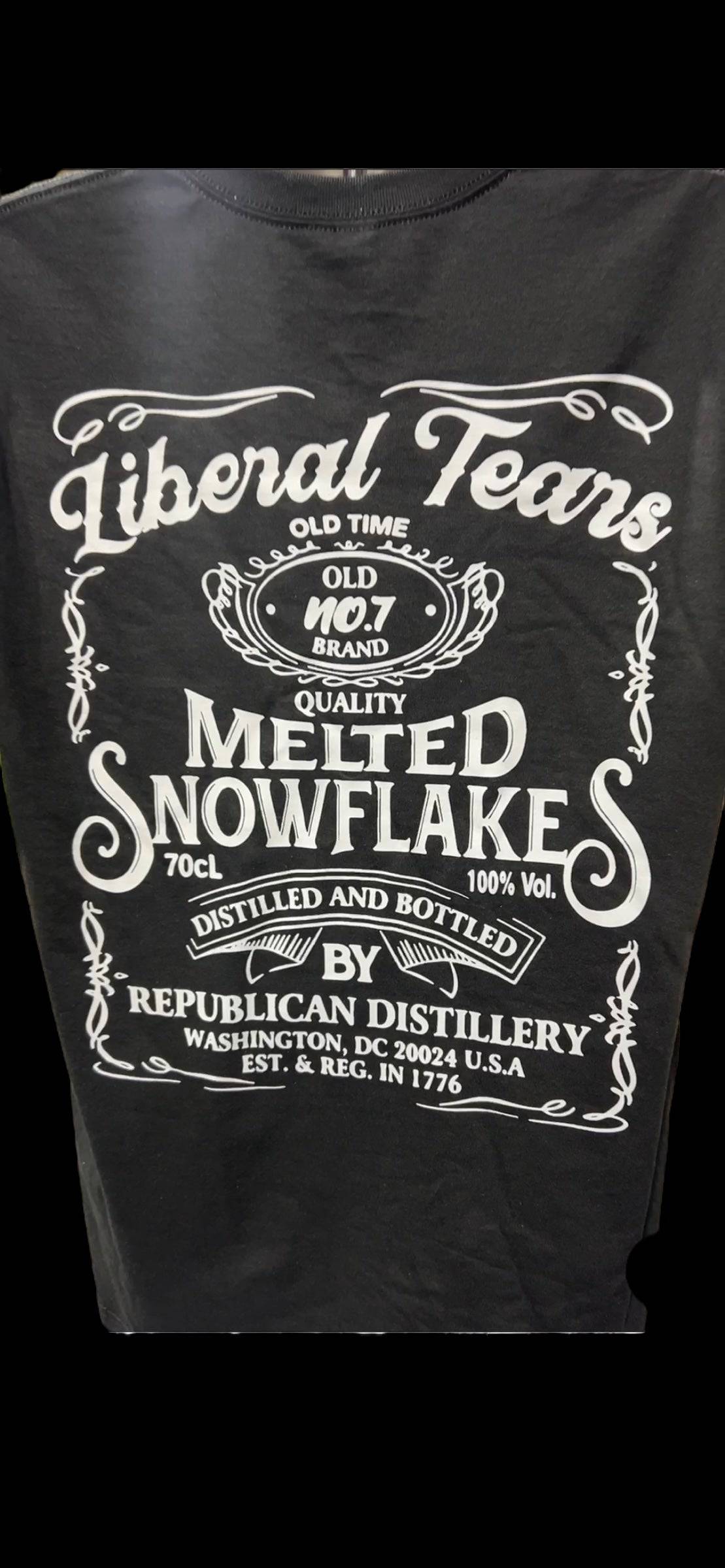 Liberal Tears Melted Snowflakes T-Shirt DryBlend Moisture Wicking High Quality TShirt Funny Shirt AdultTShirt - F5 Custom Designs