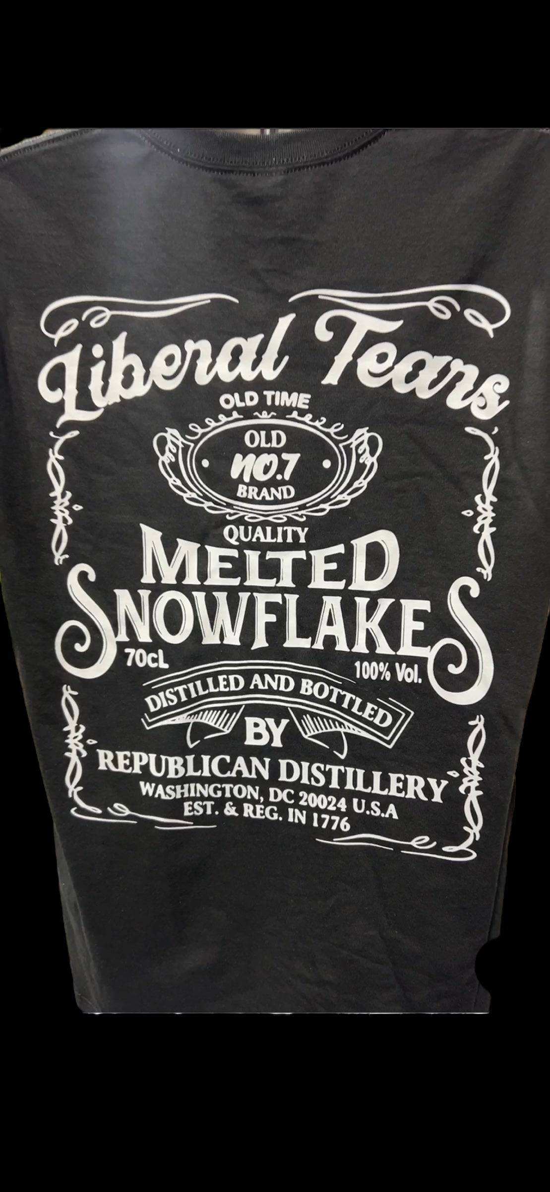 Liberal Tears Melted Snowflakes T-Shirt DryBlend Moisture Wicking High Quality TShirt Funny Shirt AdultTShirt - F5 Custom Designs