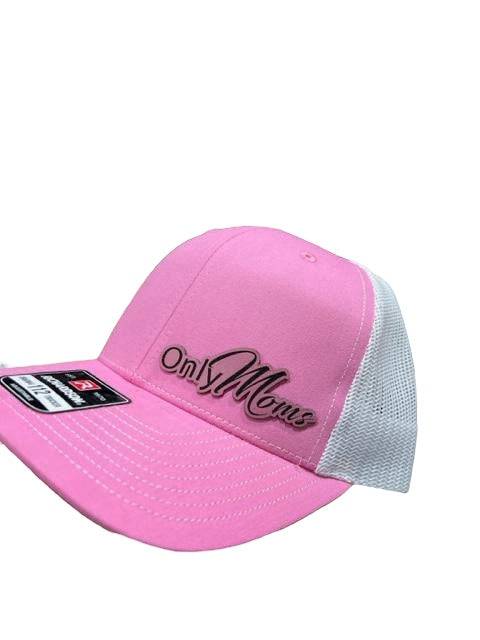 OnlyMoms Hat with Leatherette Patch on a Richardson 112 Trucker Hat Baseball Cap Summer Winter - F5 Custom Designs