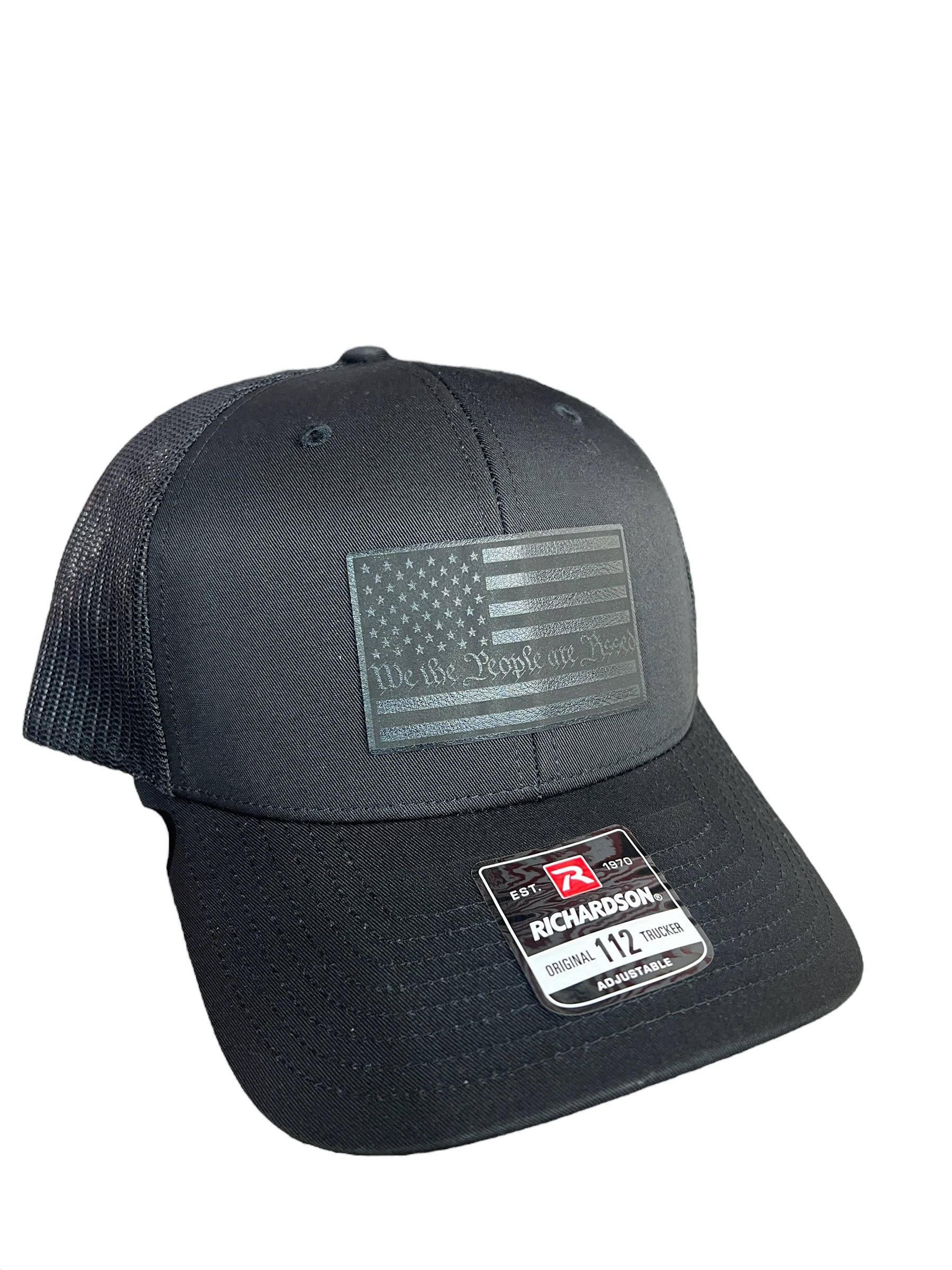 Blackout American Flag We The People Are Pissed Hat Richardson 112 - F5 Custom Designs