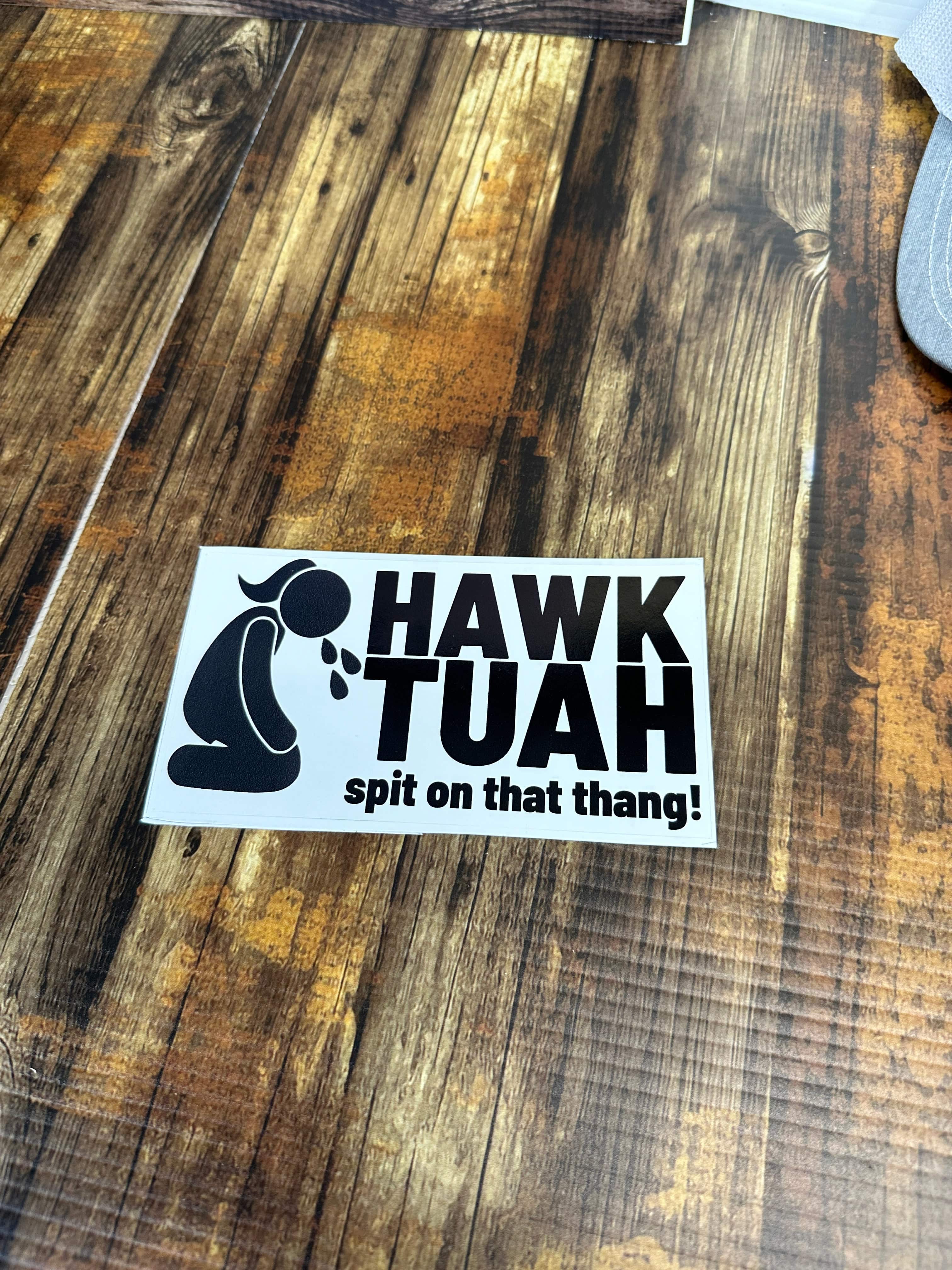 Hawk Tuah Spit on That Thang Sticker Funny Decal, Adult Humor Premium Quality Decal Best Selling Stickers - F5 Custom Designs