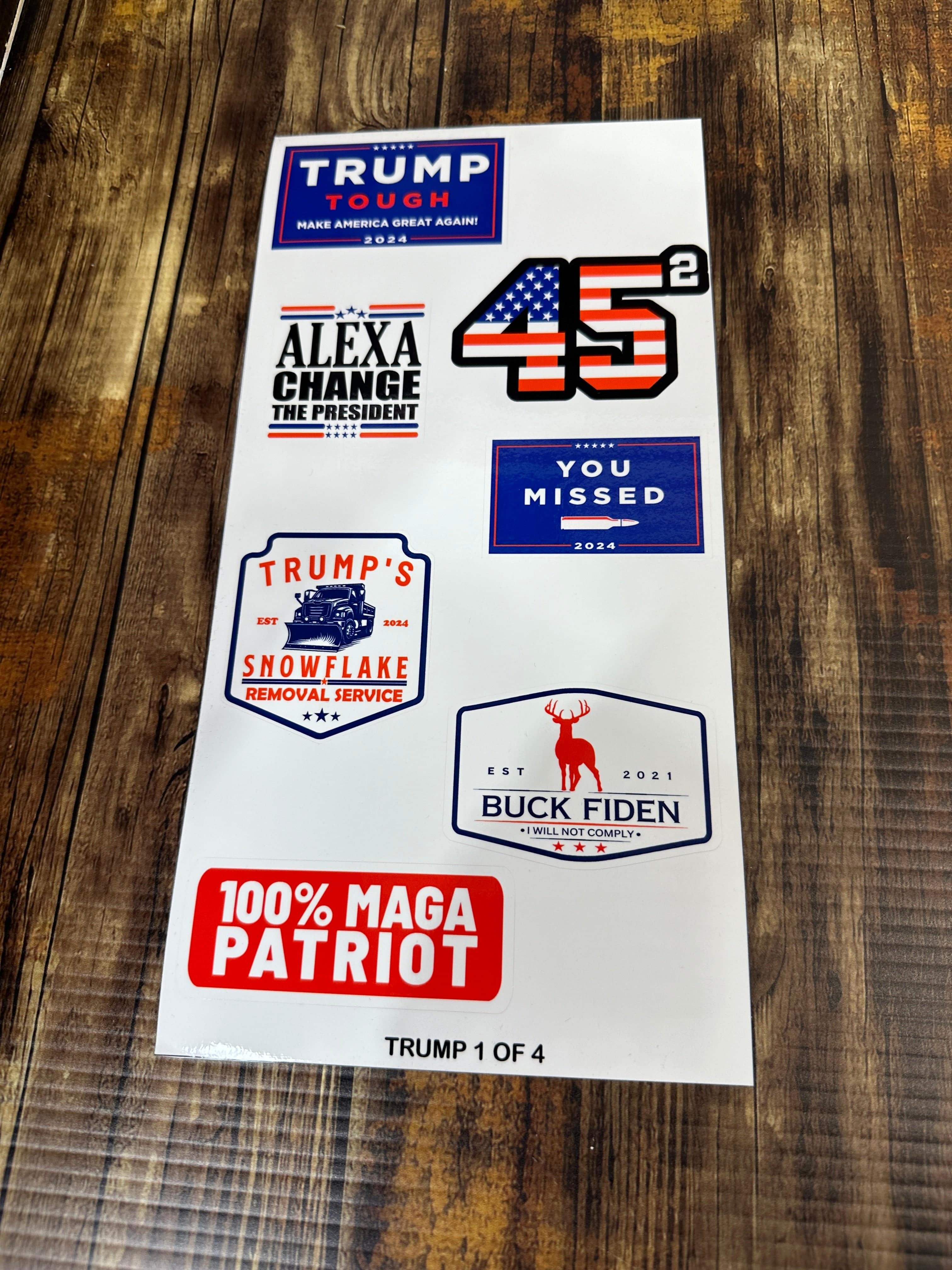 Trump Make America Great Again Sticker Packs 30 Piece Blue Collar Hard Hat Sticker Packs Made with Premium Vinyl - F5 Custom Designs