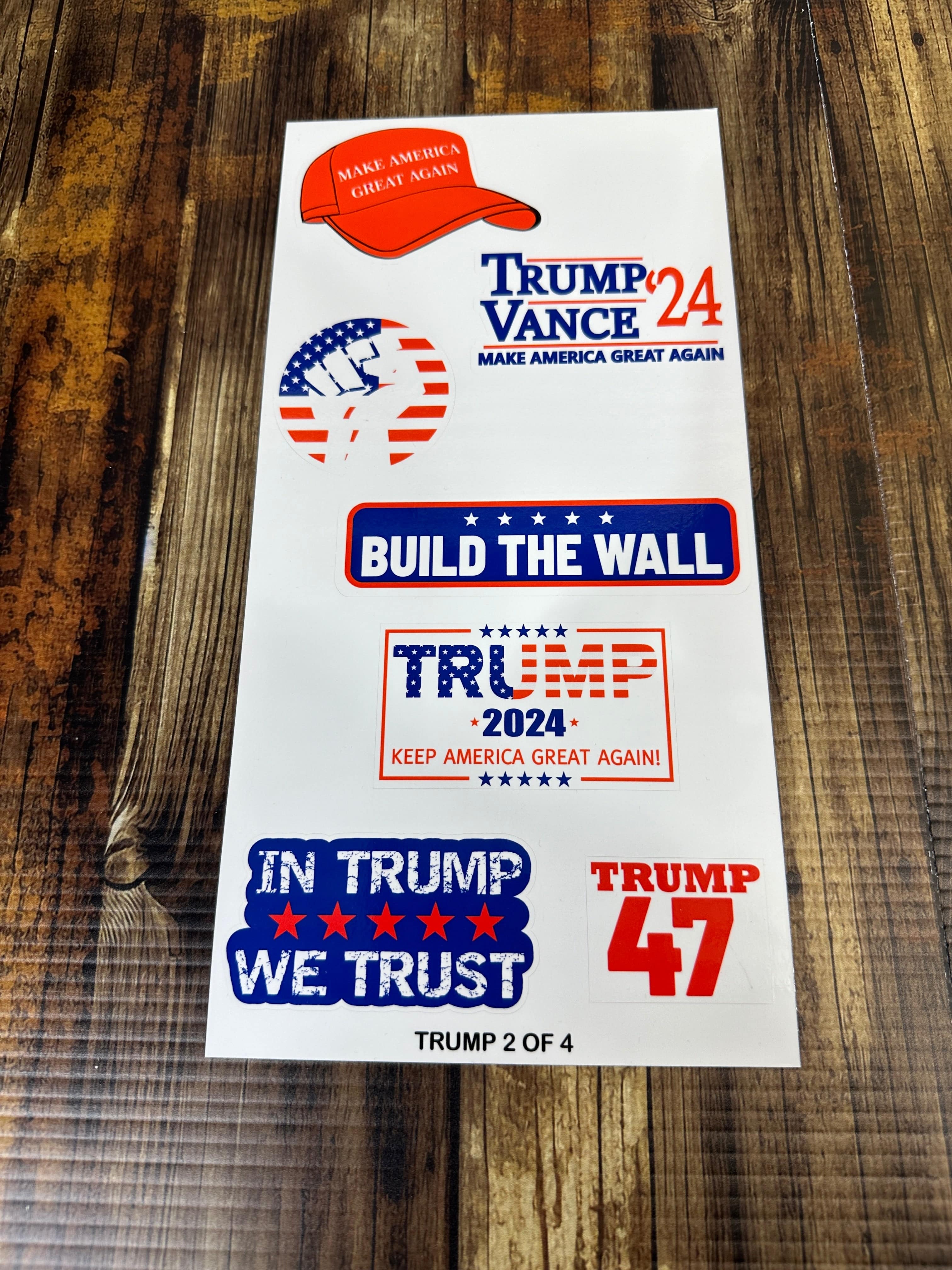 Trump Make America Great Again Sticker Packs 30 Piece Blue Collar Hard Hat Sticker Packs Made with Premium Vinyl - F5 Custom Designs