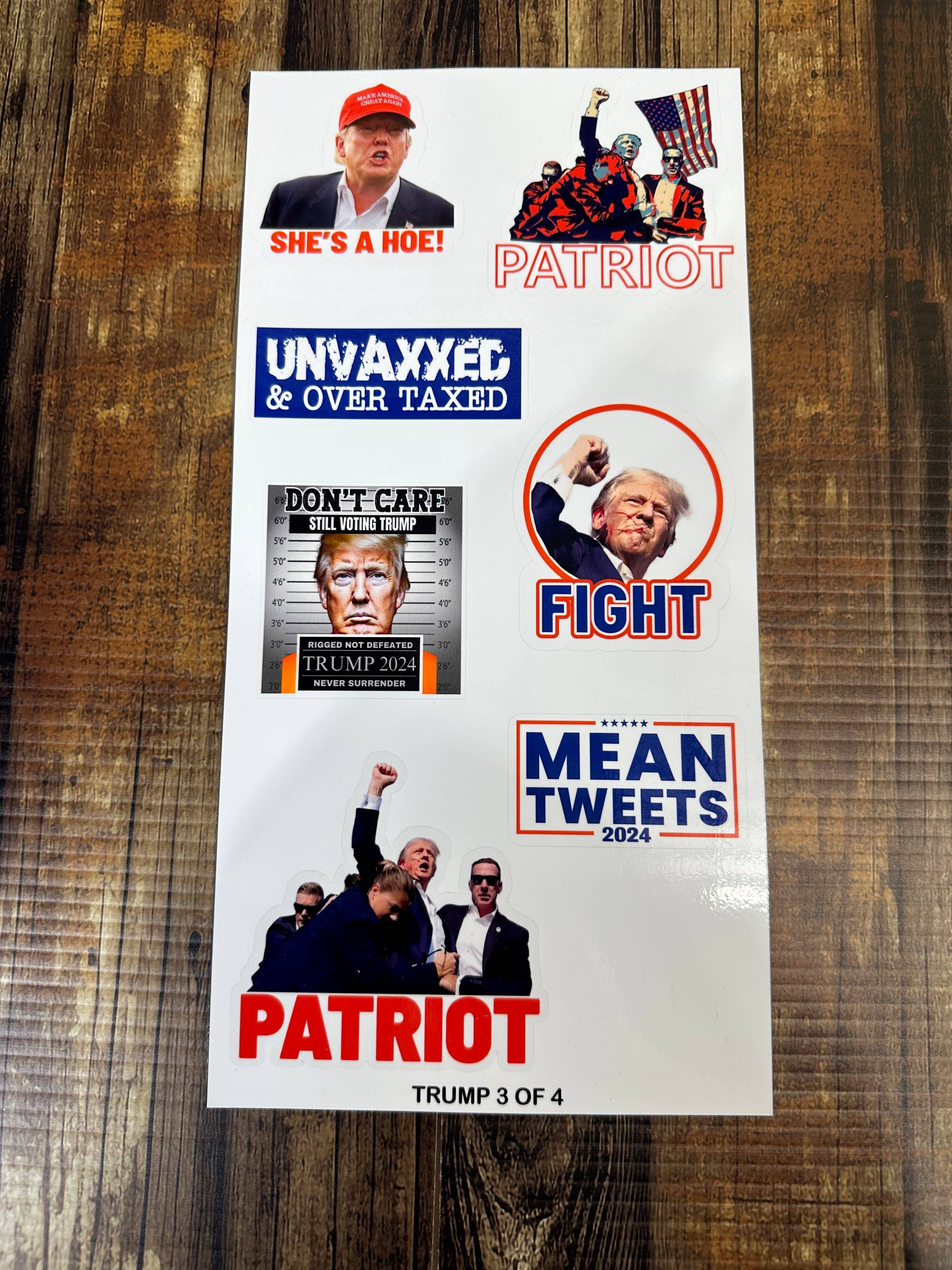 Trump Make America Great Again Sticker Packs 30 Piece Blue Collar Hard Hat Sticker Packs Made with Premium Vinyl - F5 Custom Designs