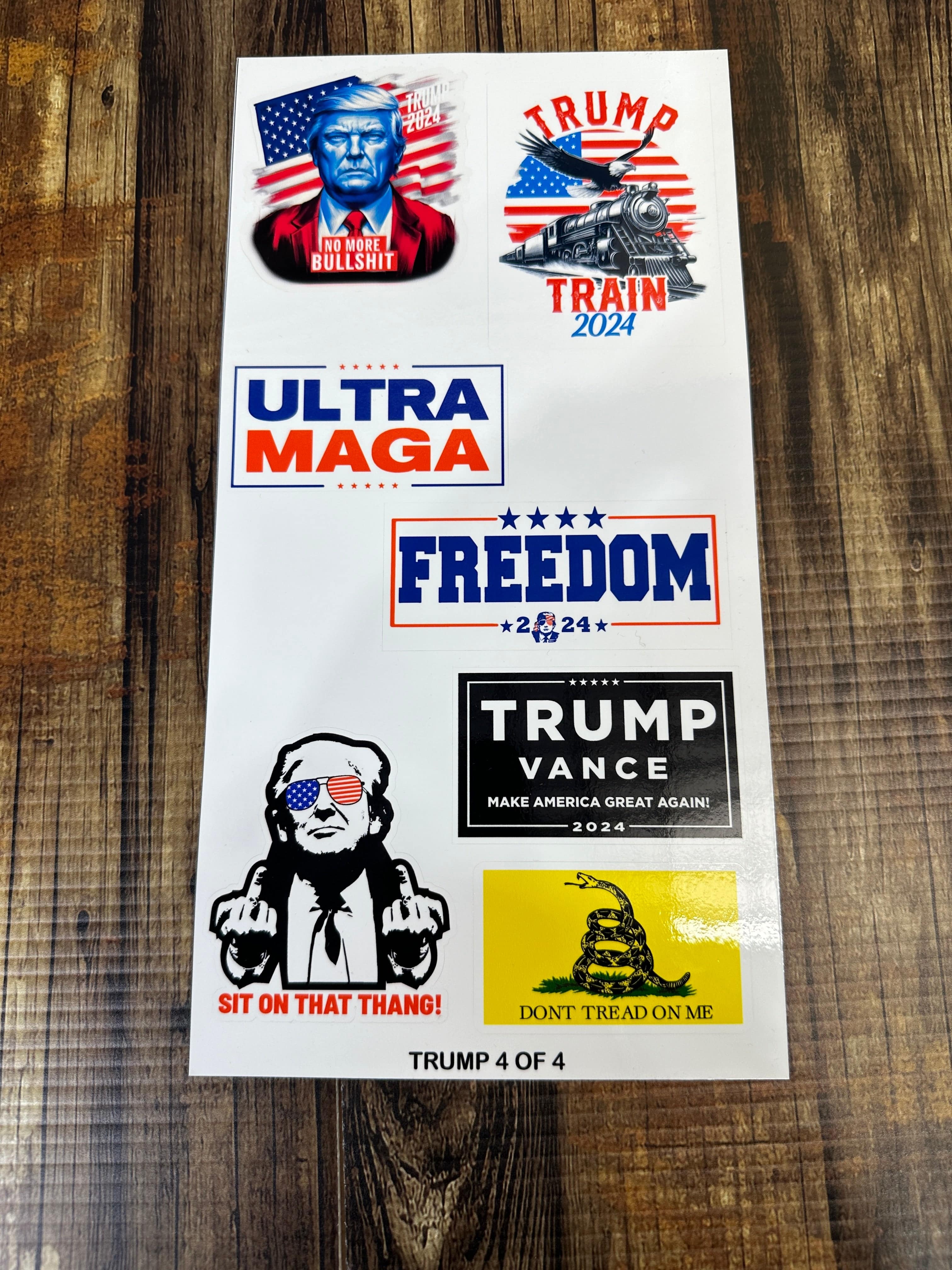 Trump Make America Great Again Sticker Packs 30 Piece Blue Collar Hard Hat Sticker Packs Made with Premium Vinyl - F5 Custom Designs