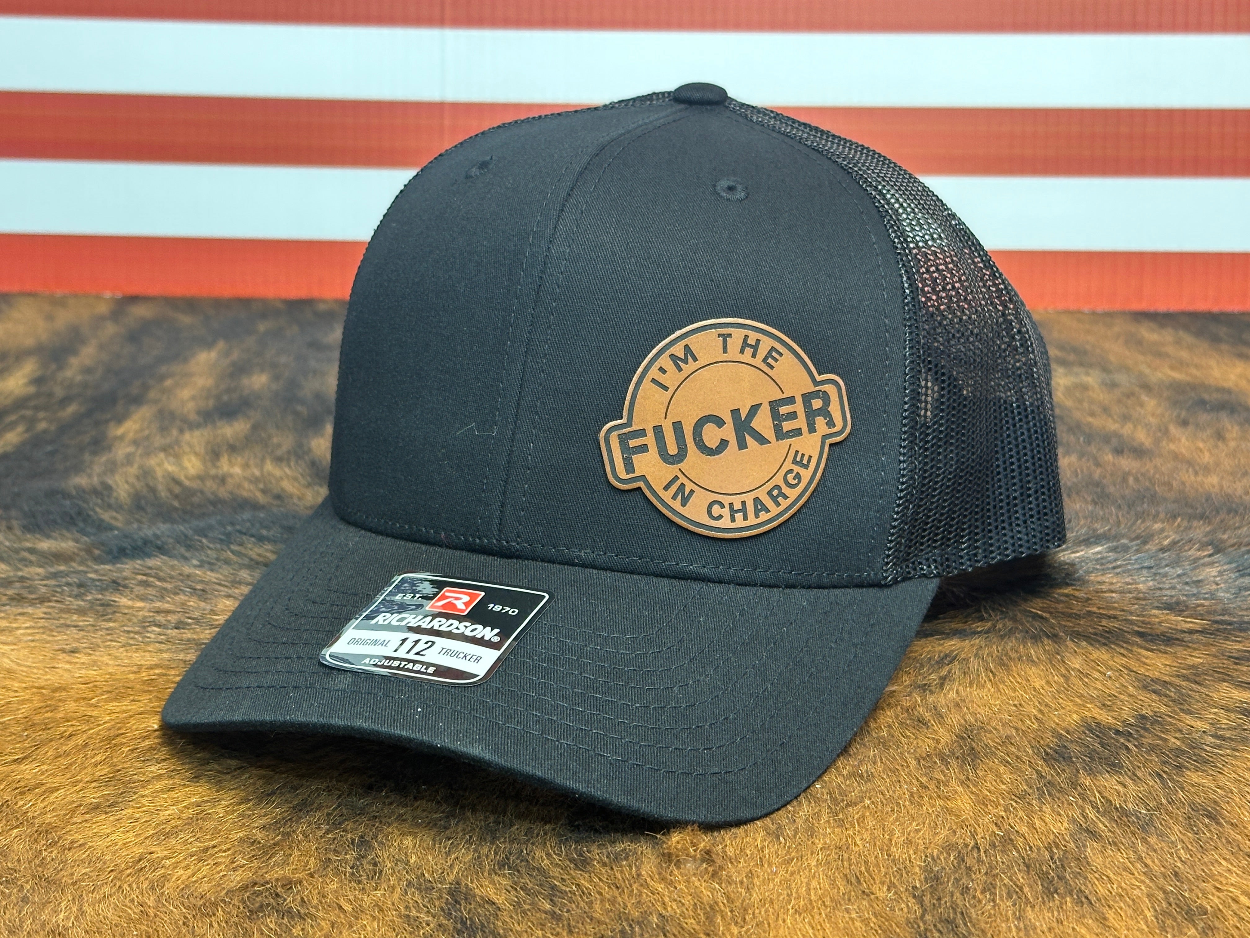I'm ther Fer in Charge 112 Snapback Trucker Hat Funny Hat for Men