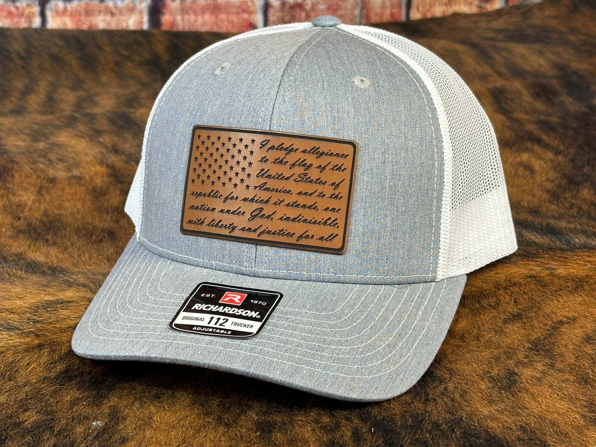 Heather Grey with White Mesh and Brown to black patch