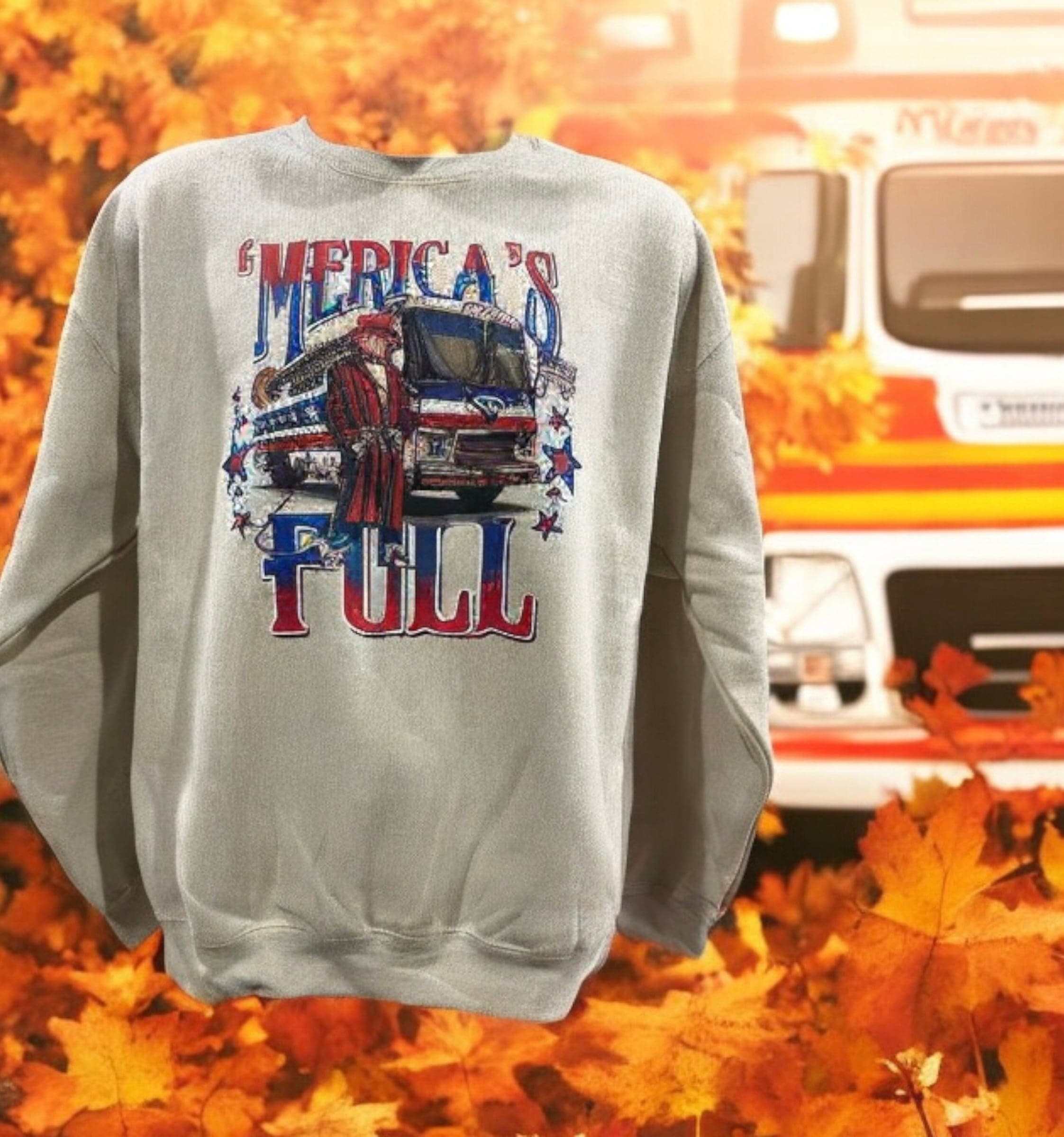 Merica's Full Trump Sweatshirt unisex high quality cotton blend funny America themed sweatshirt