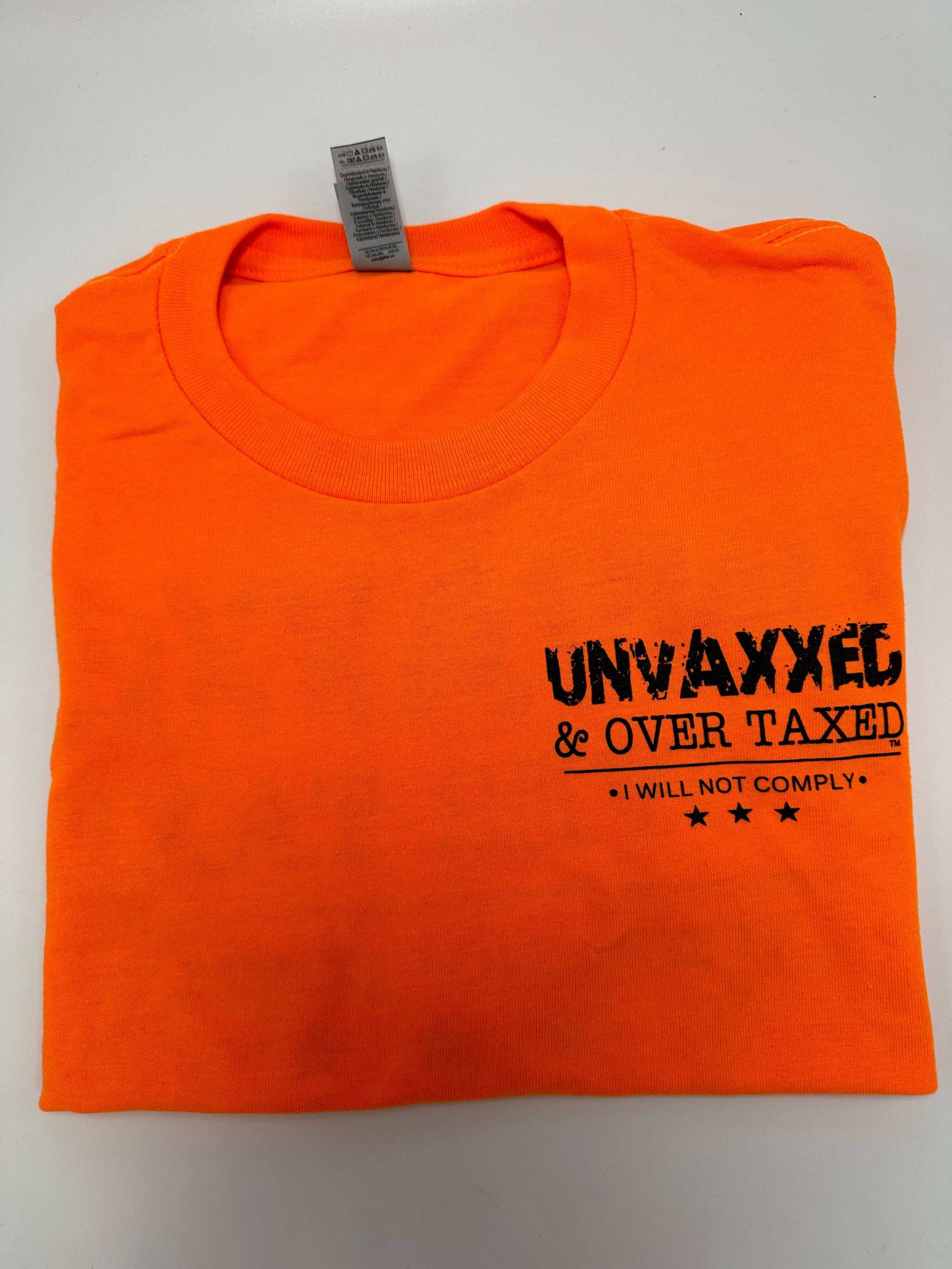 Unvaxxed & Over Taxed™ T-Shirt - DryBlend Moisture Wicking High Quality TShirt - F5 Custom Designs