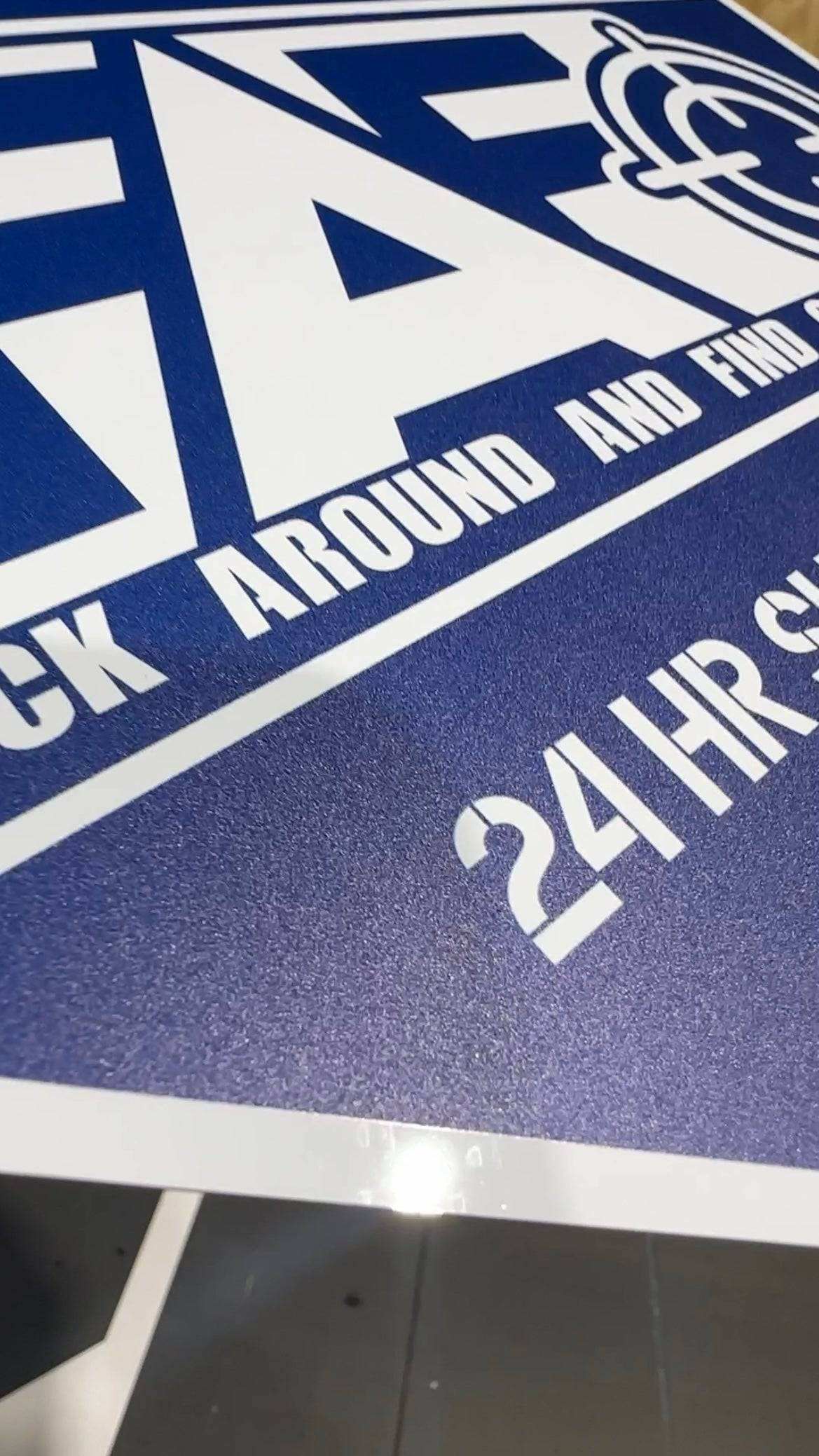 FAFO Security Sign - F Around and Find Out Sign with Stake | Protected by Fuck Around - F5 Custom Designs