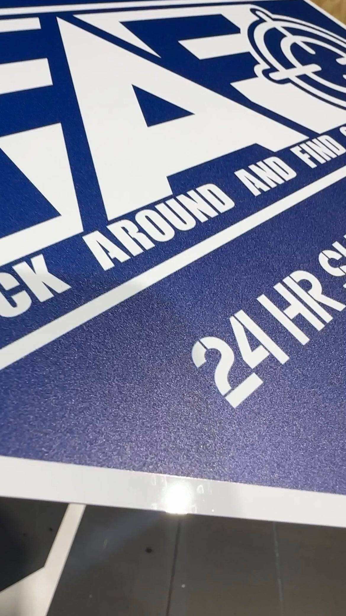 FAFO Security Sign - F Around and Find Out Sign with Stake | Protected by Fuck Around - F5 Custom Designs